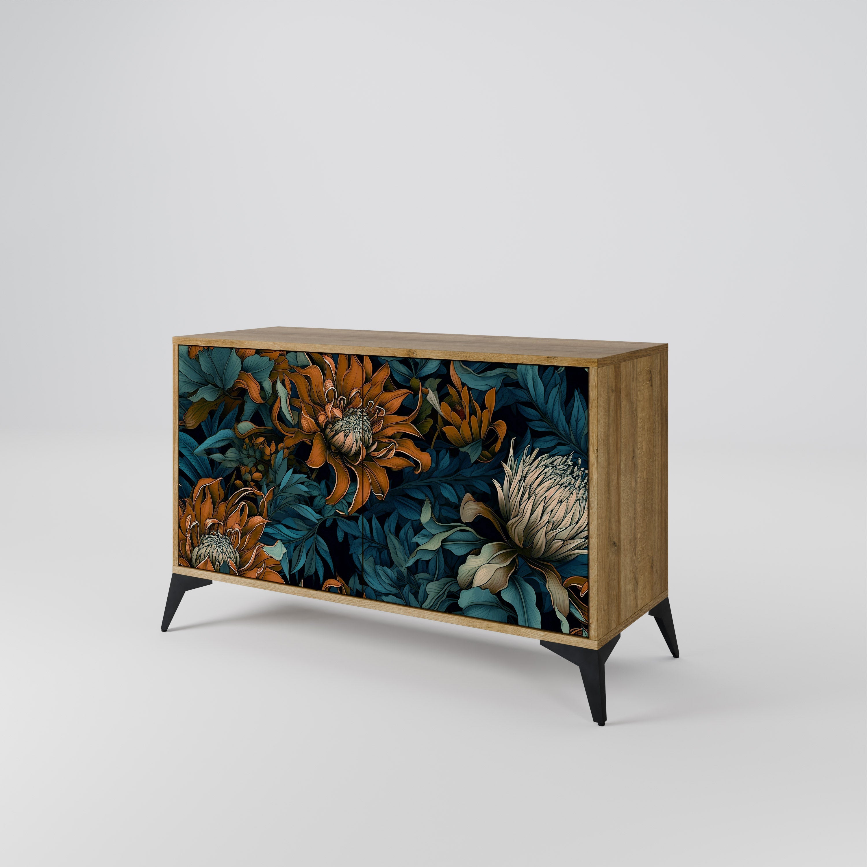 MORNING BLOOM Sideboard mit 2 Türen in Eichenoptik