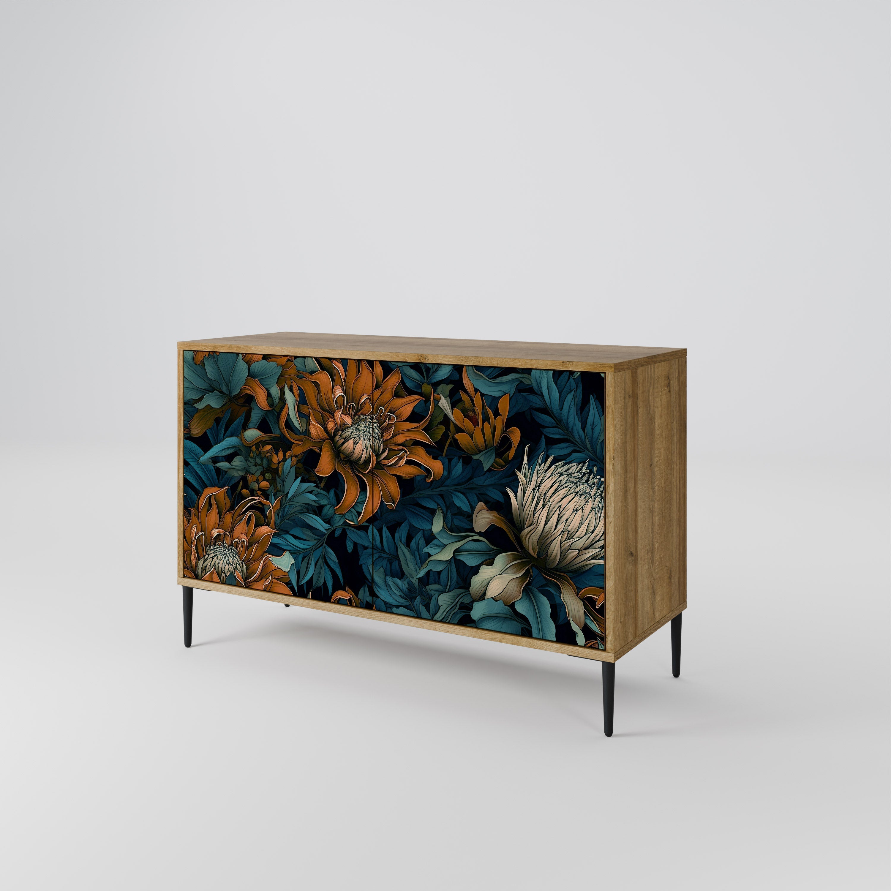 MORNING BLOOM Sideboard mit 2 Türen in Eichenoptik