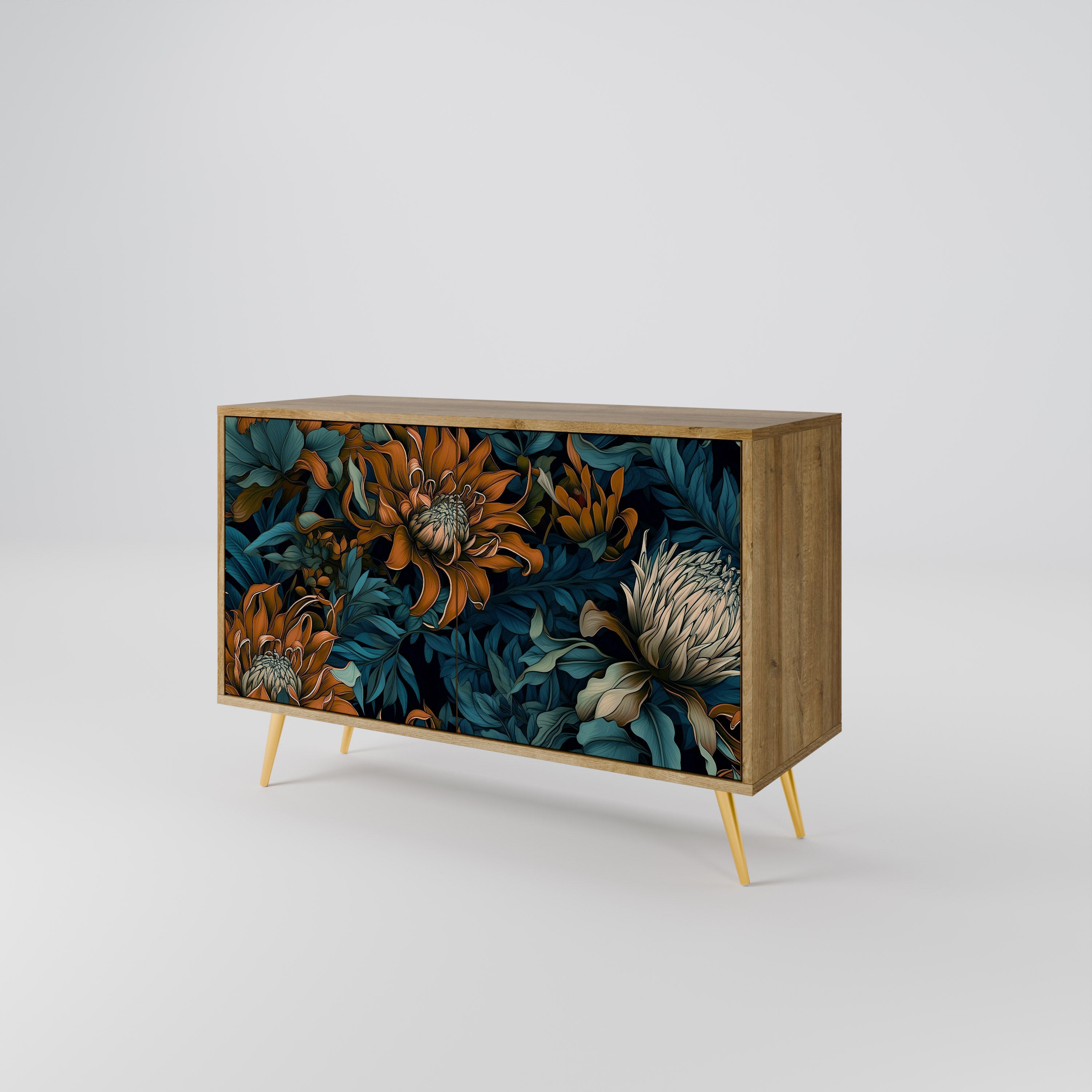 MORNING BLOOM Sideboard mit 2 Türen in Eichenoptik