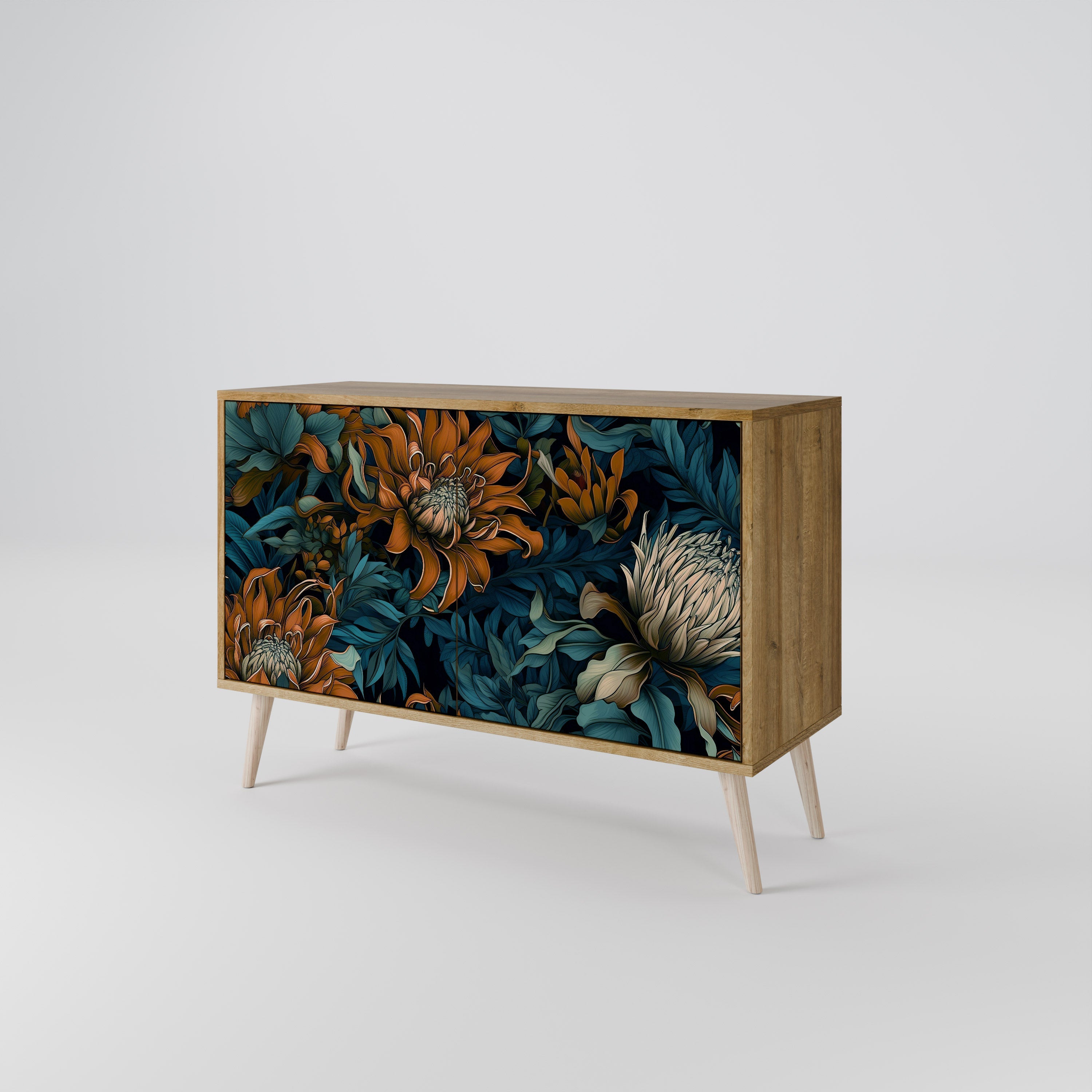 MORNING BLOOM Sideboard mit 2 Türen in Eichenoptik