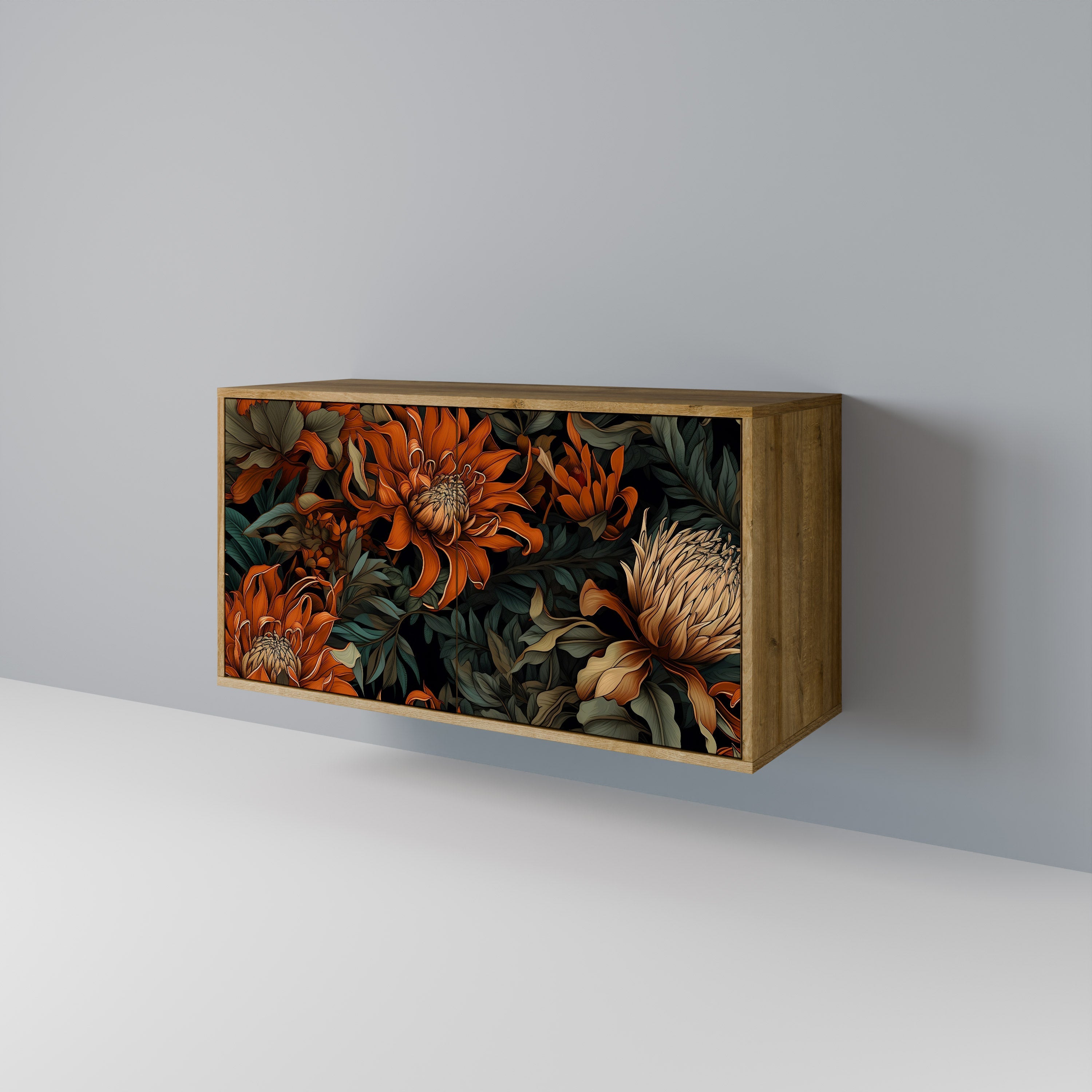 DAWN BLOOM Sideboard mit 2 Türen in Eichenoptik
