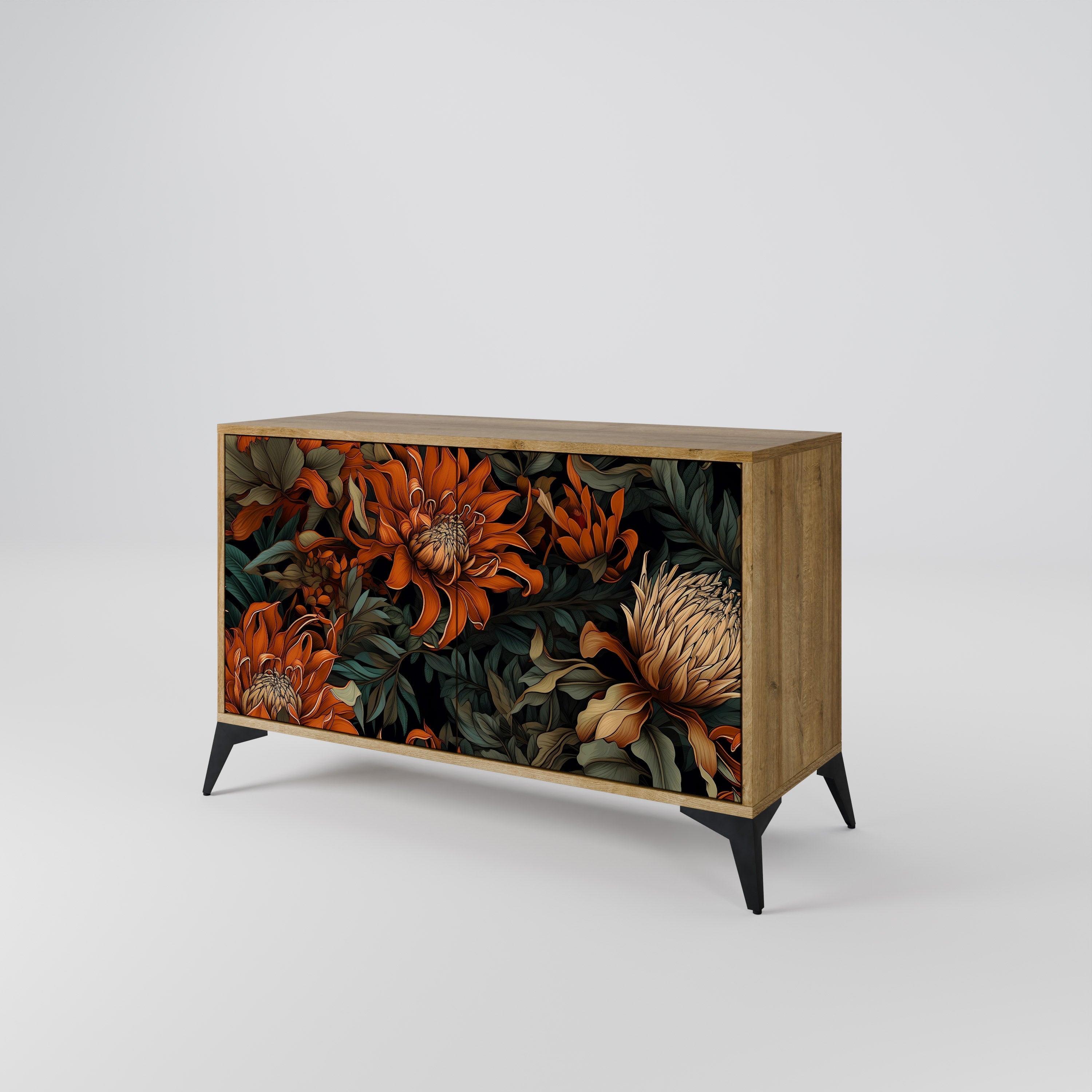DAWN BLOOM Sideboard mit 2 Türen in Eichenoptik