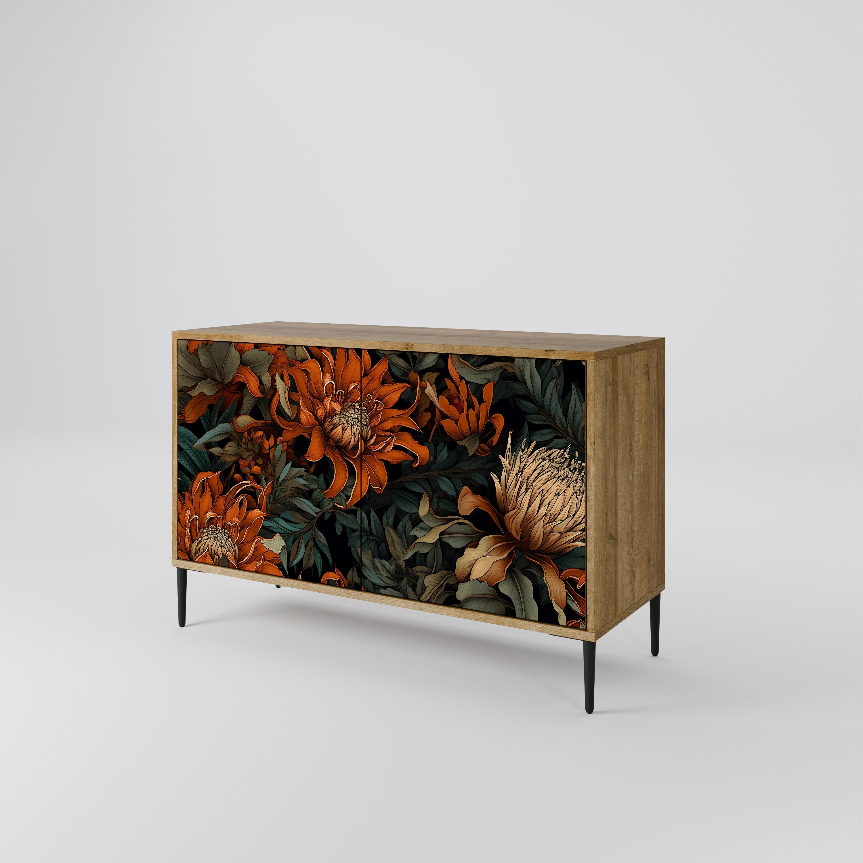 DAWN BLOOM Sideboard mit 2 Türen in Eichenoptik