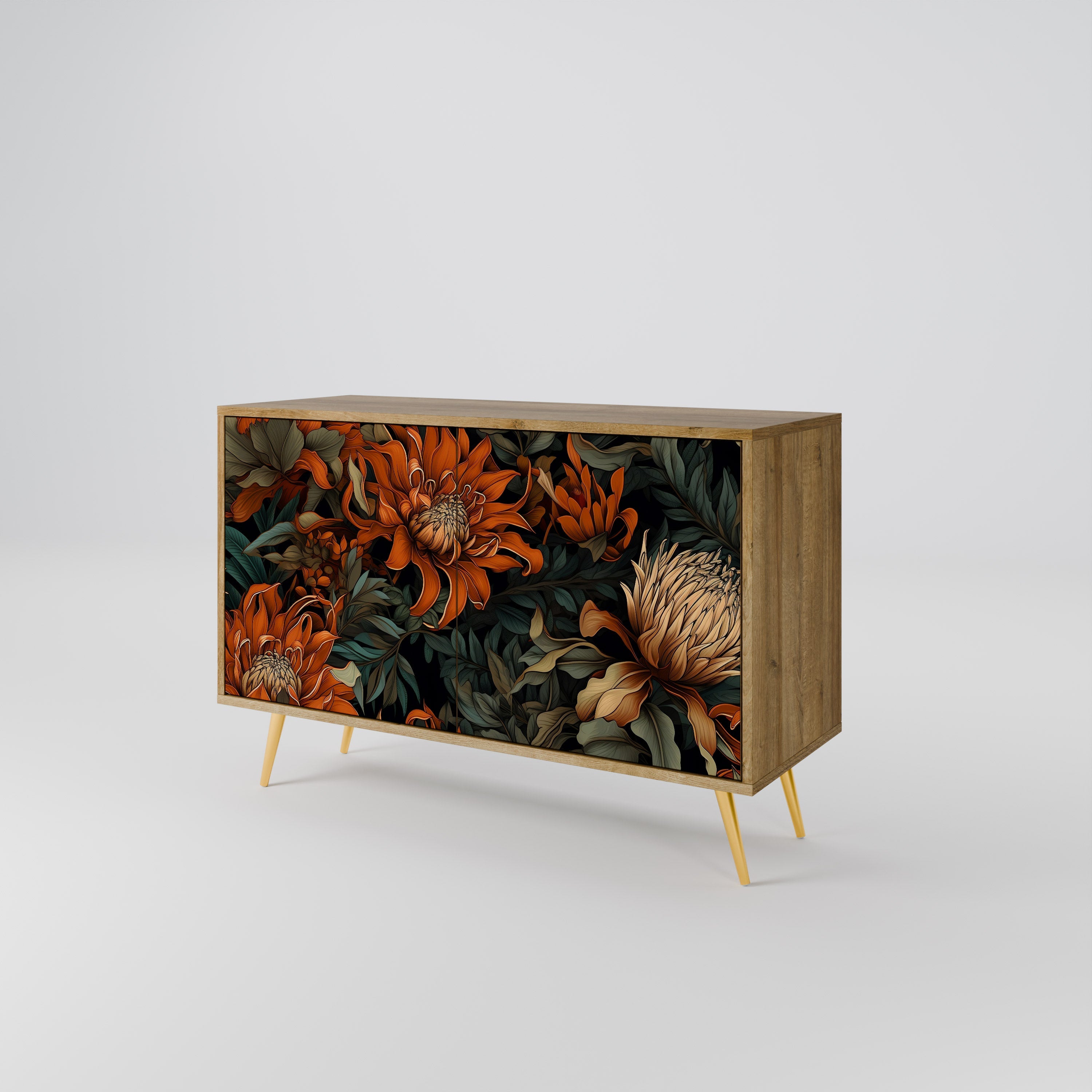 DAWN BLOOM Sideboard mit 2 Türen in Eichenoptik