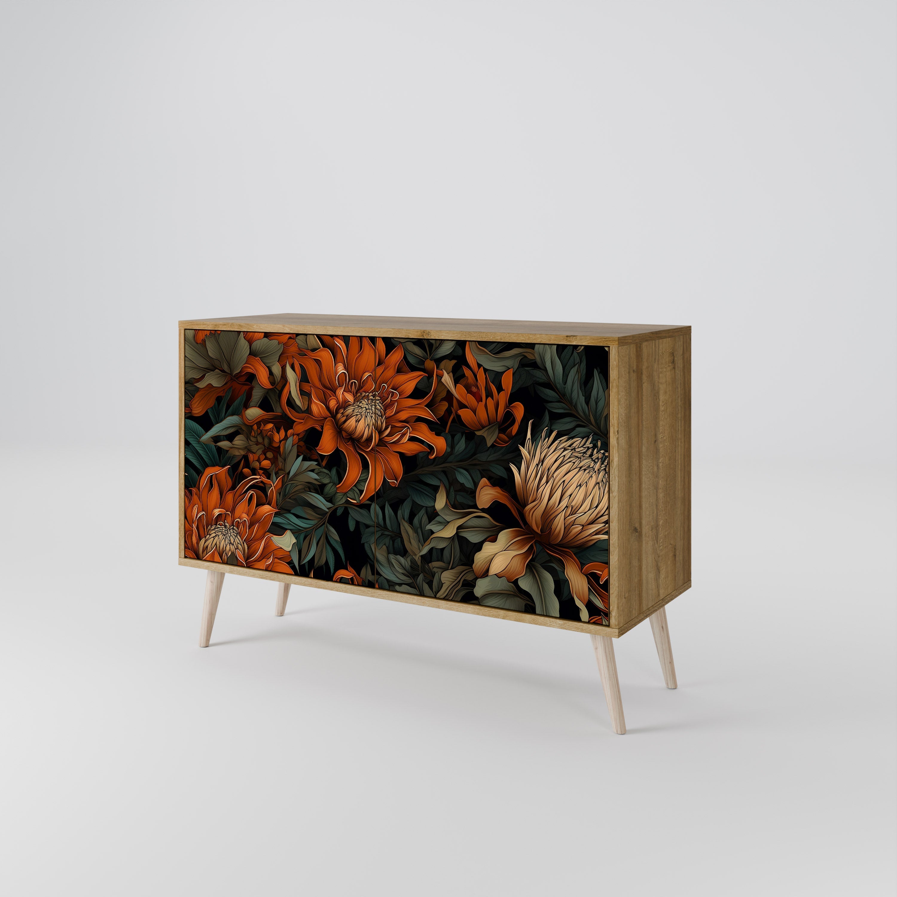 DAWN BLOOM Sideboard mit 2 Türen in Eichenoptik
