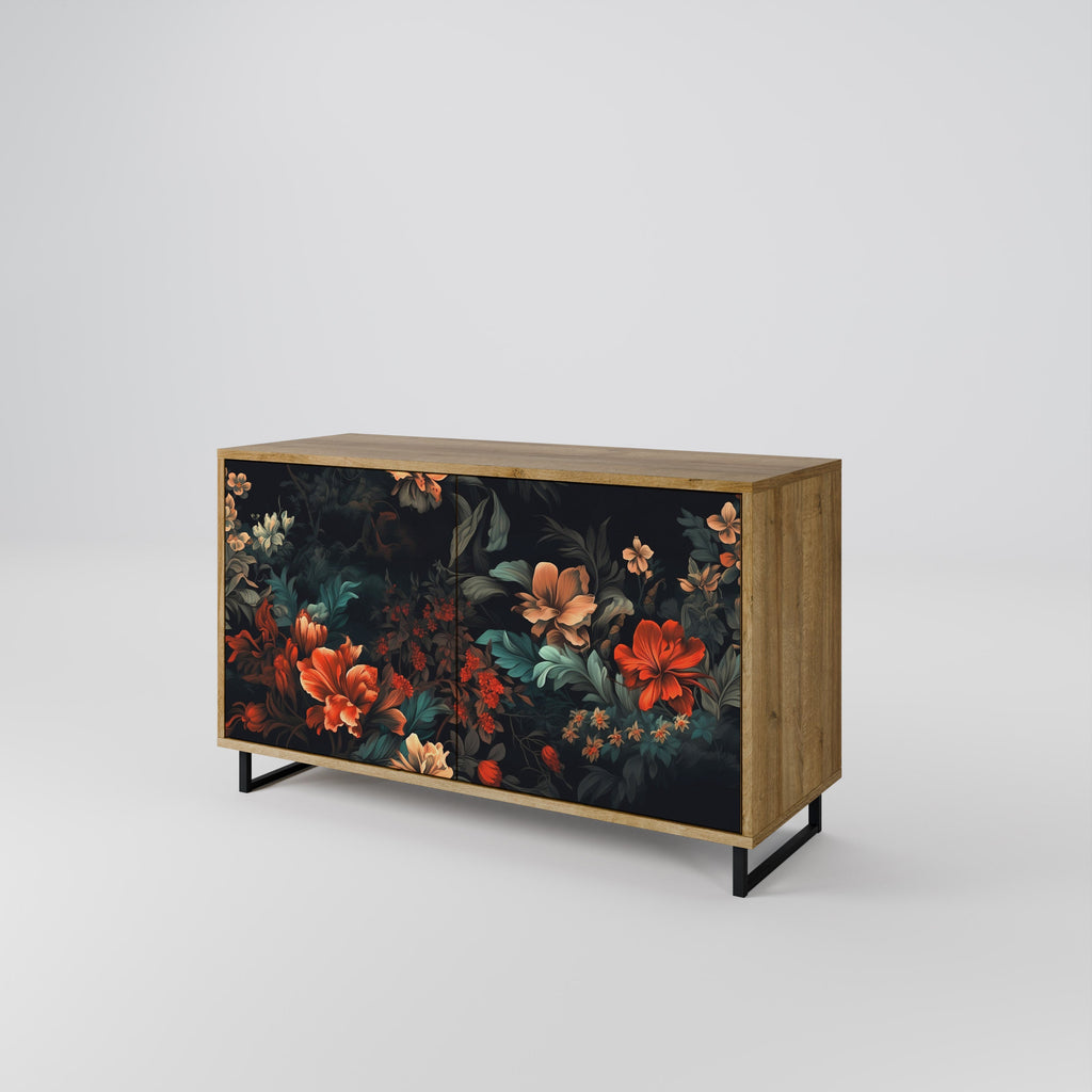 IMAGINARY BLOSSOM Sideboard mit 2 Türen in Eichenoptik