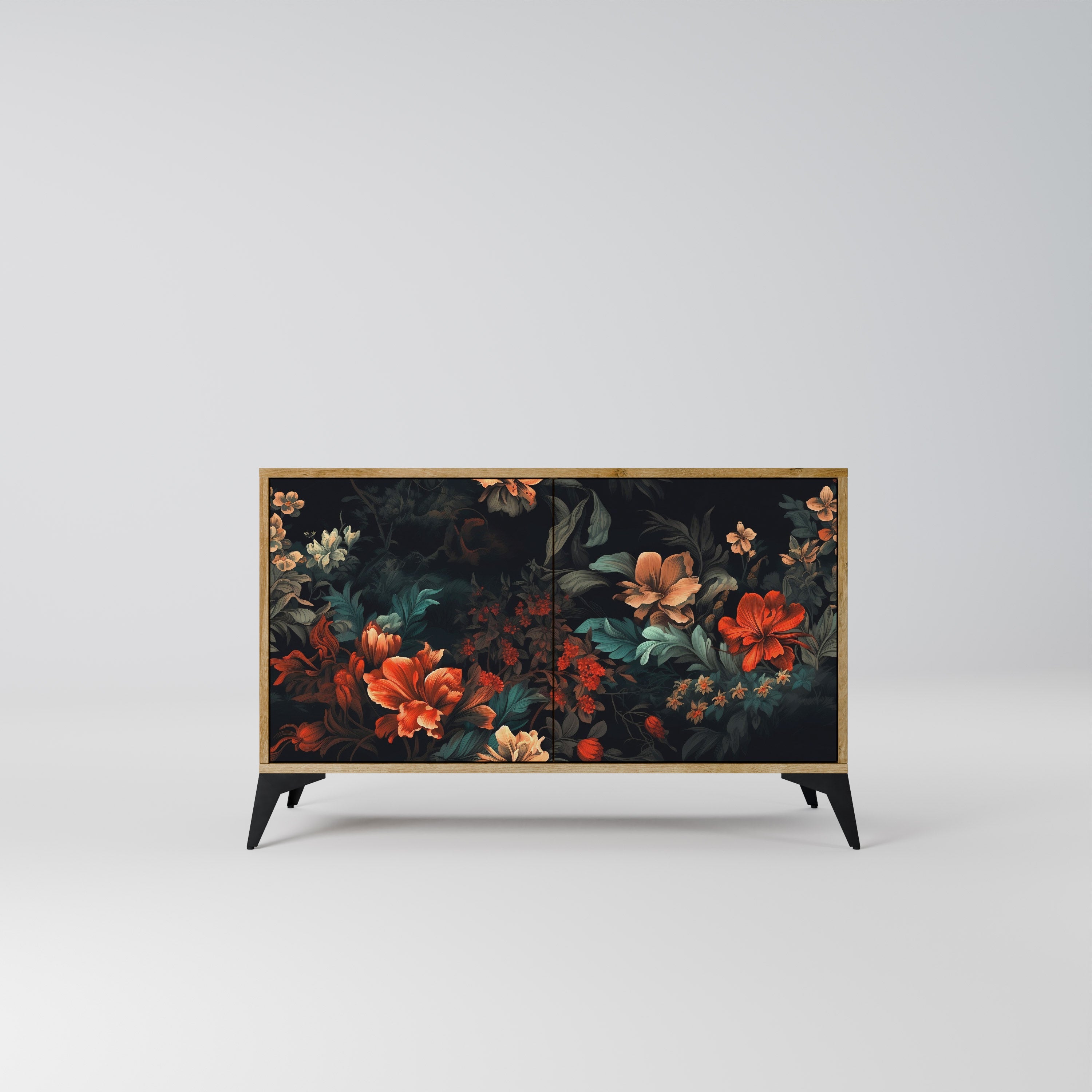 IMAGINARY BLOSSOM Sideboard mit 2 Türen in Eichenoptik