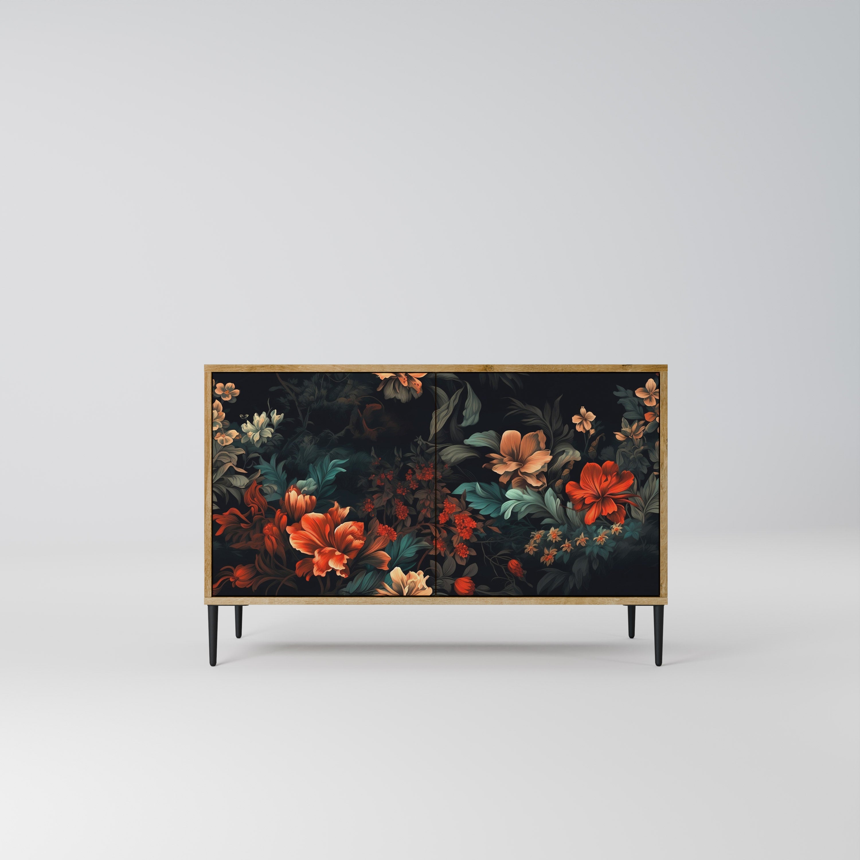 IMAGINARY BLOSSOM Sideboard mit 2 Türen in Eichenoptik