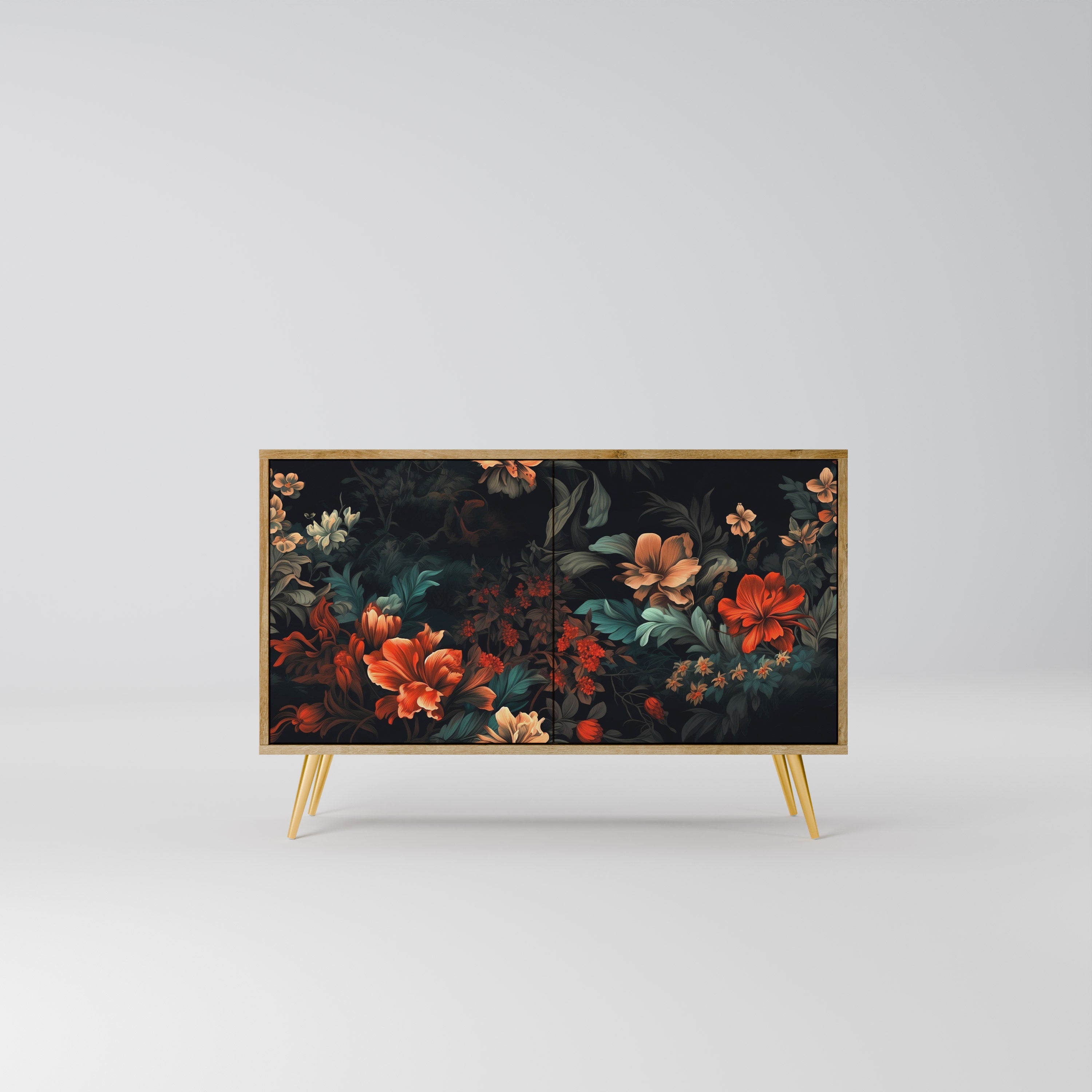 IMAGINARY BLOSSOM Sideboard mit 2 Türen in Eichenoptik