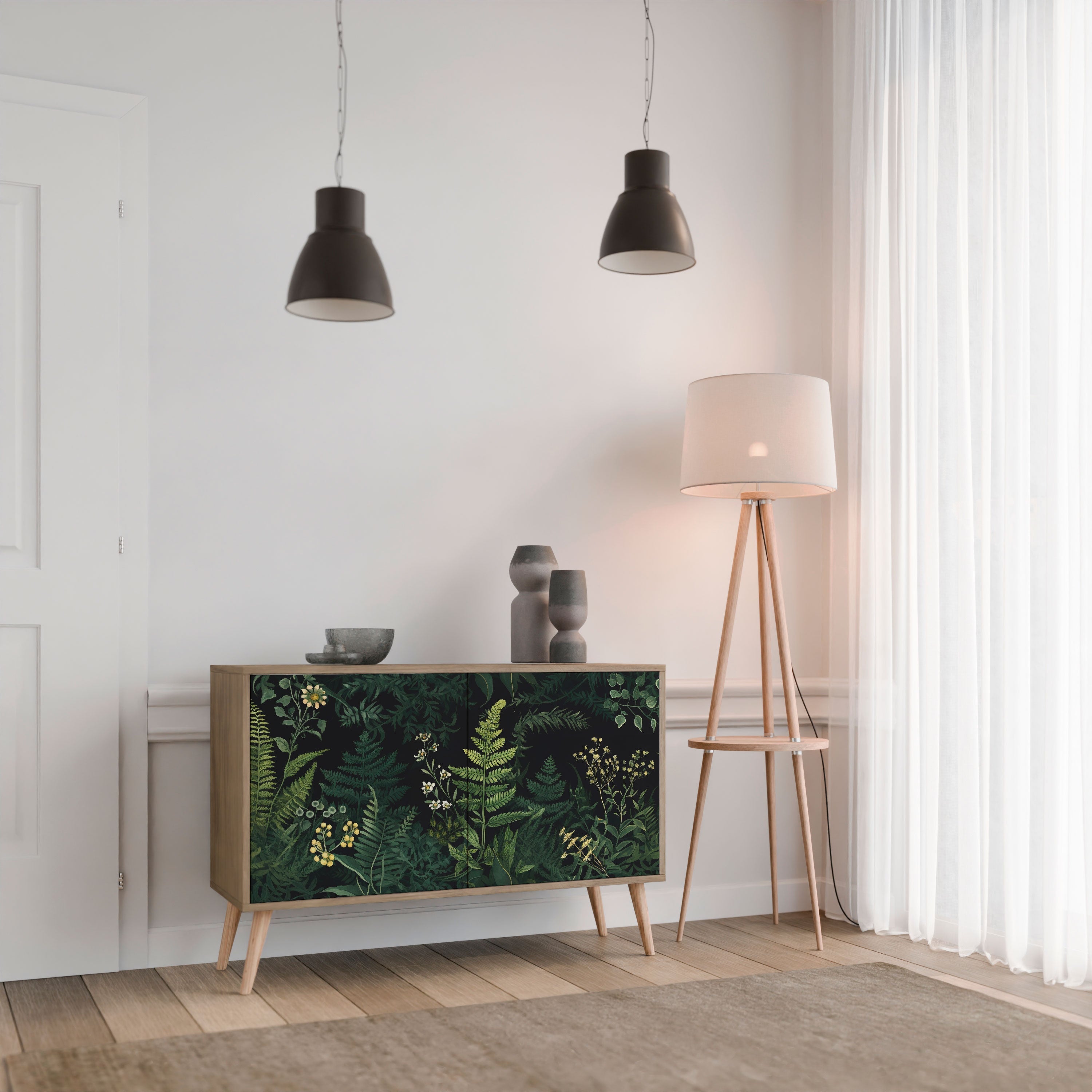 FERN FLOWERS Sideboard mit 2 Türen in Eichenoptik
