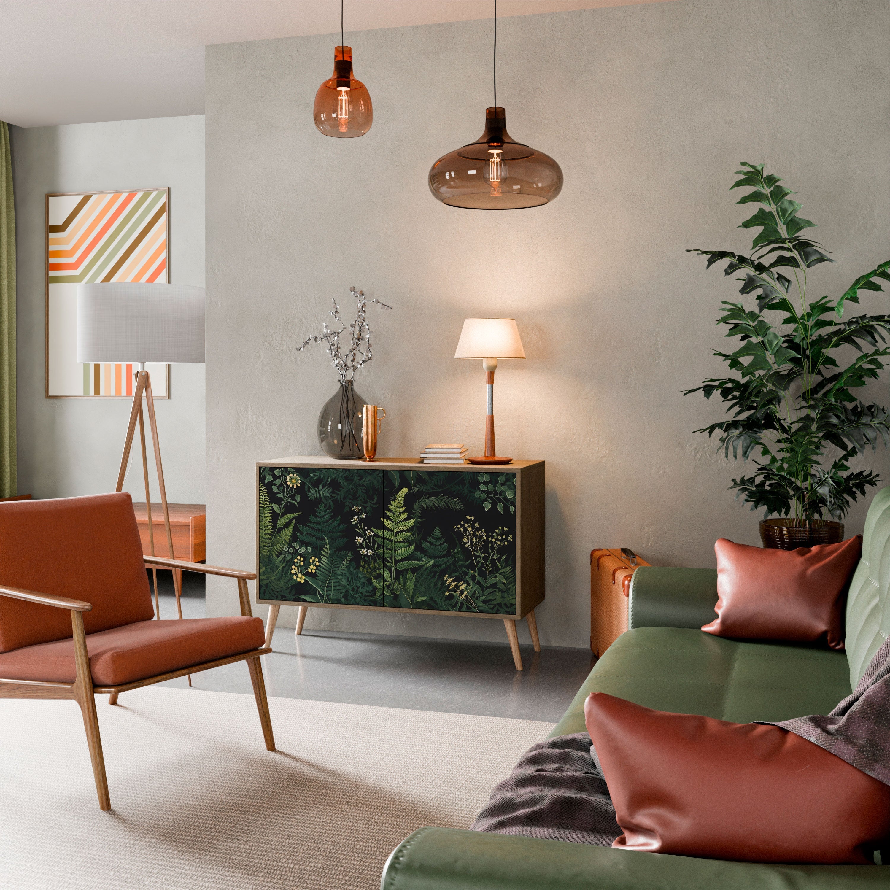 FERN FLOWERS Sideboard mit 2 Türen in Eichenoptik
