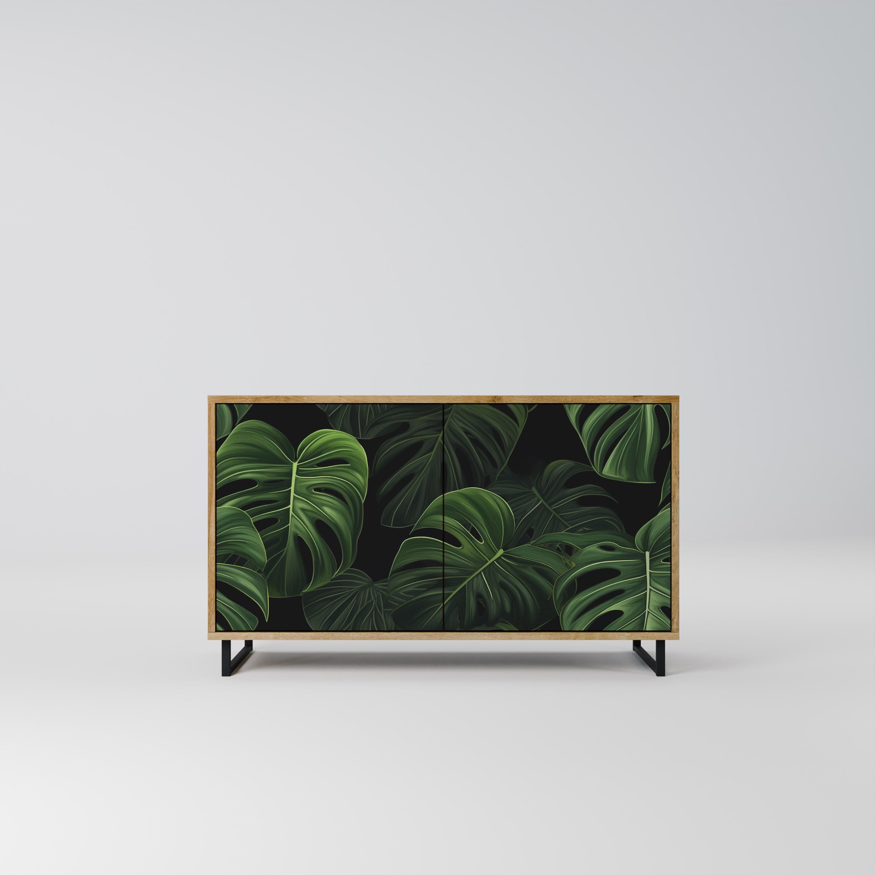 INFINITE MONSTERA Sideboard mit 2 Türen in Eichenoptik