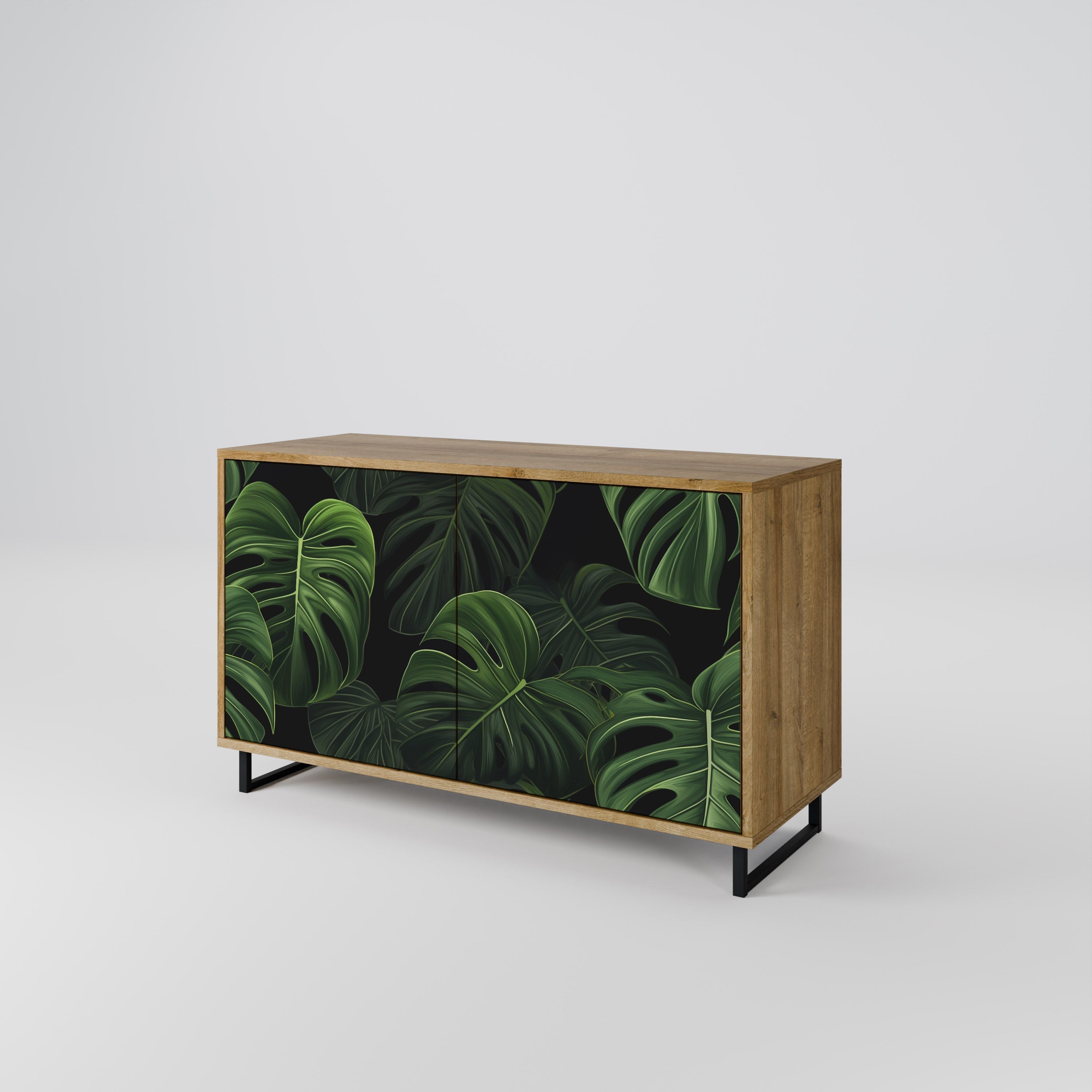 INFINITE MONSTERA Sideboard mit 2 Türen in Eichenoptik