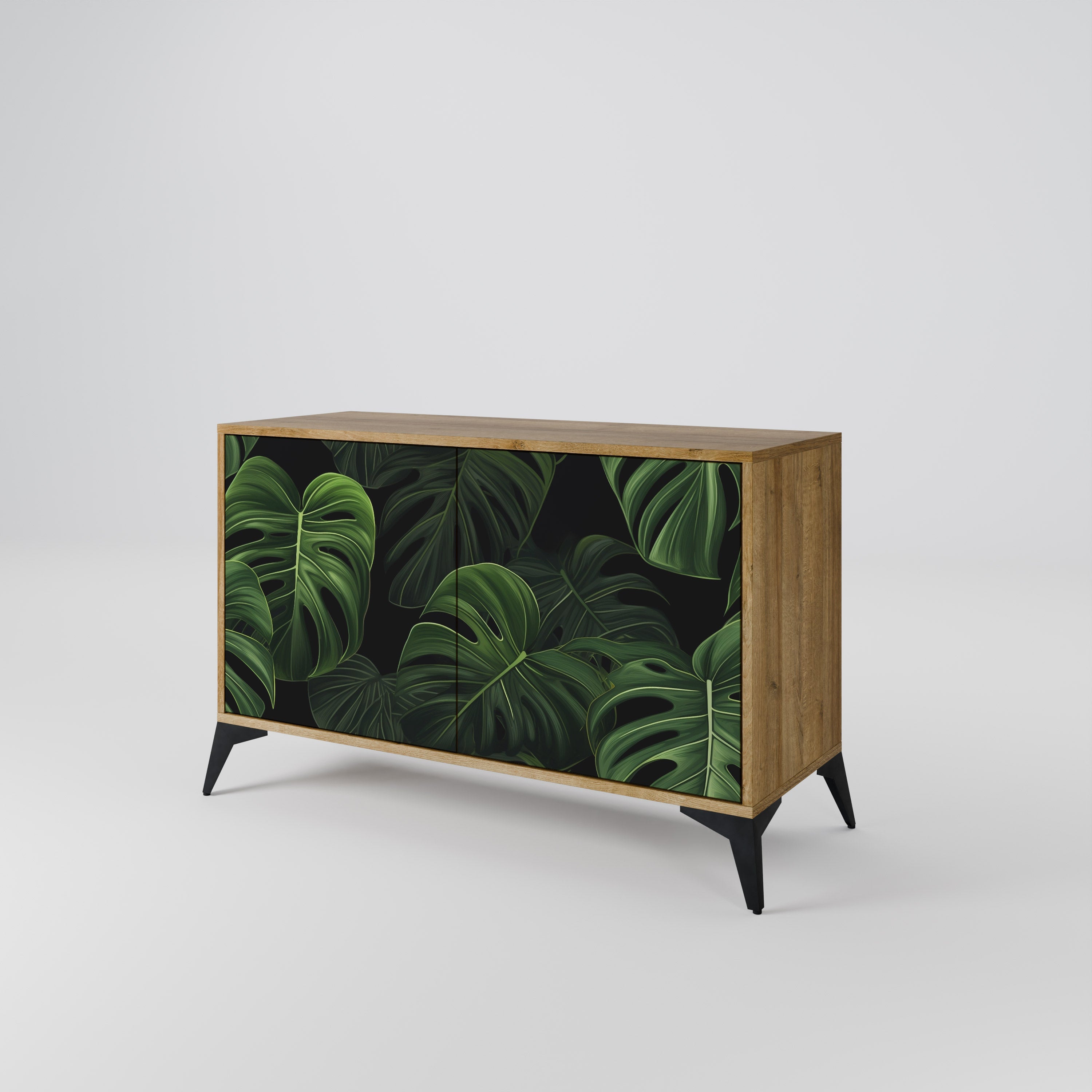 INFINITE MONSTERA Sideboard mit 2 Türen in Eichenoptik