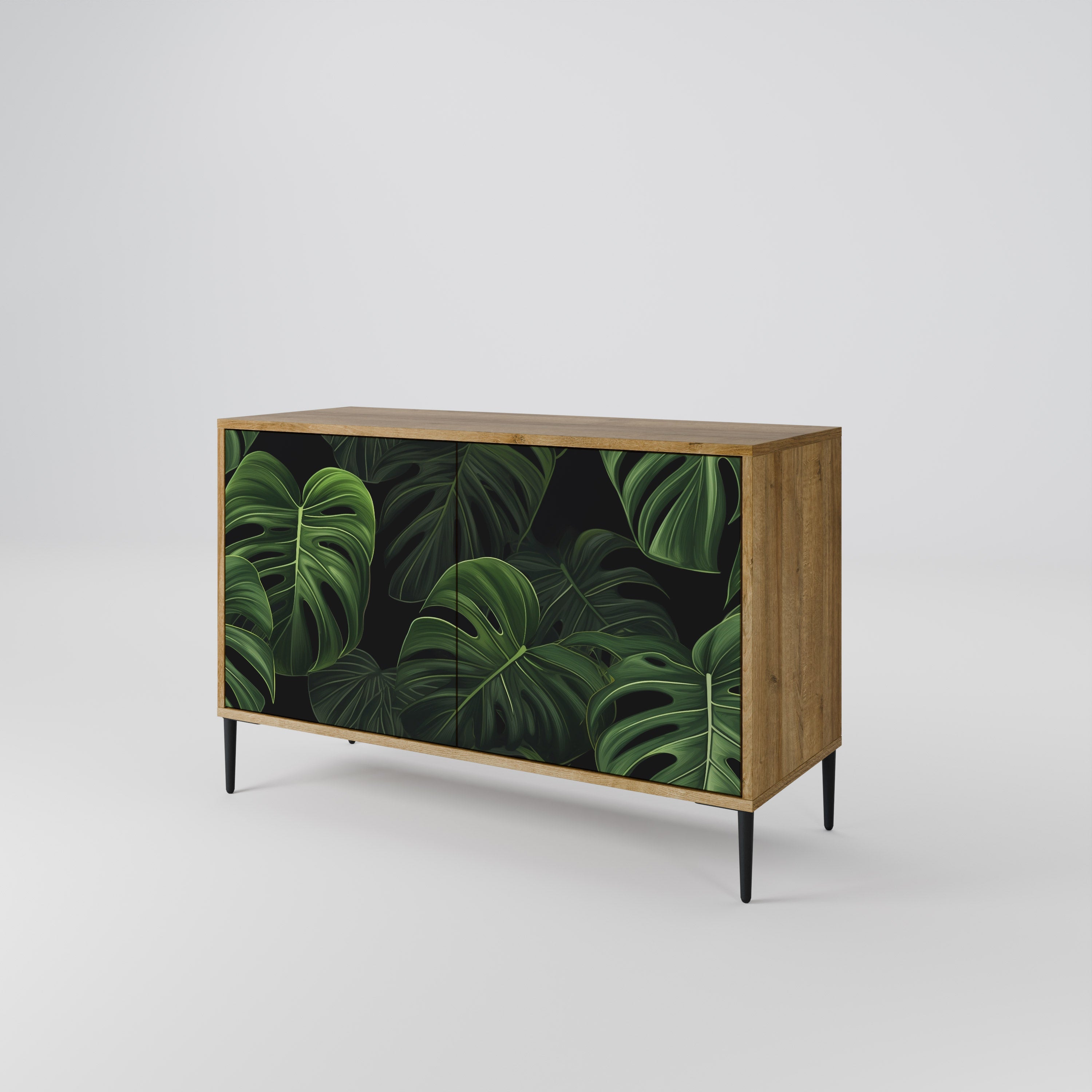 INFINITE MONSTERA Sideboard mit 2 Türen in Eichenoptik