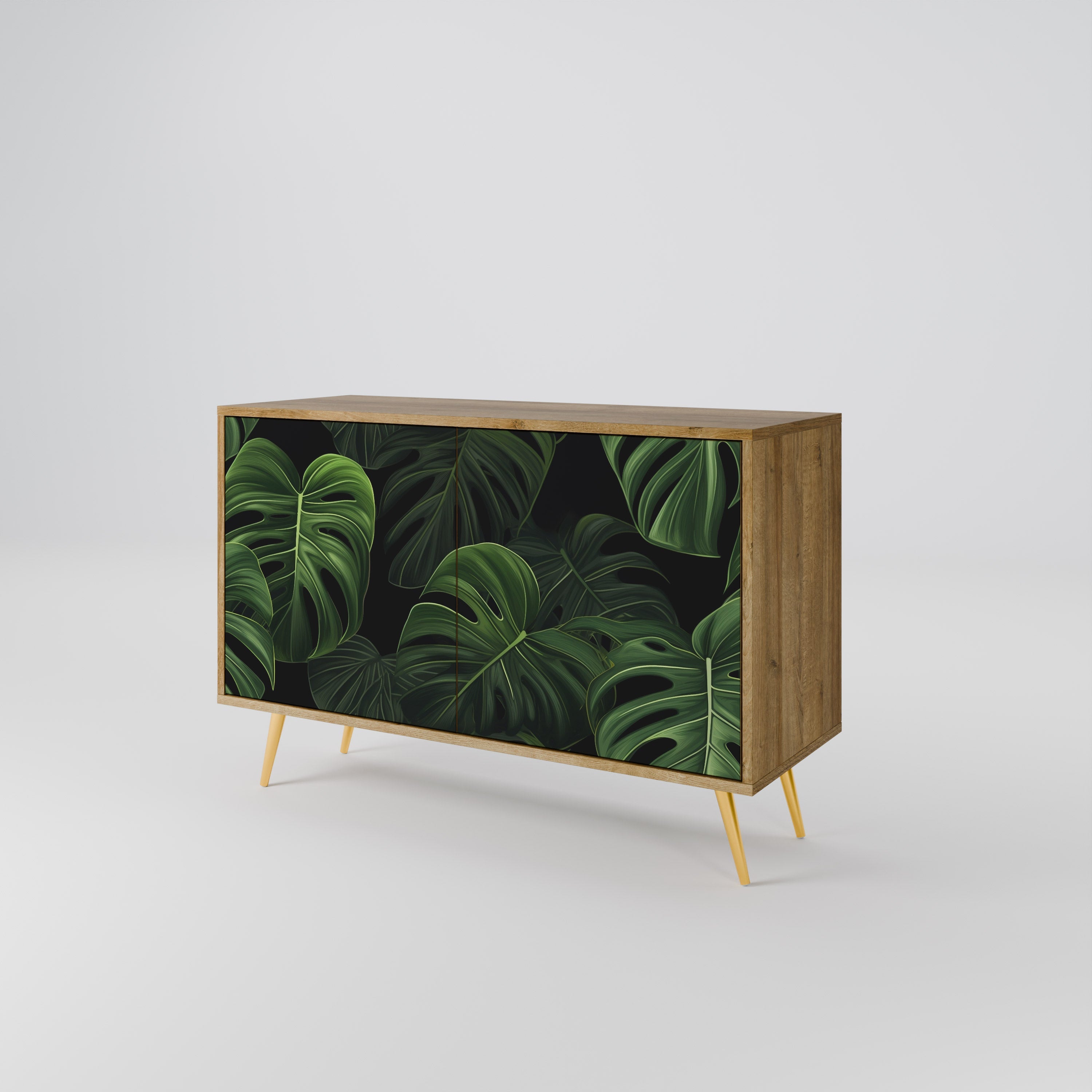 INFINITE MONSTERA Sideboard mit 2 Türen in Eichenoptik
