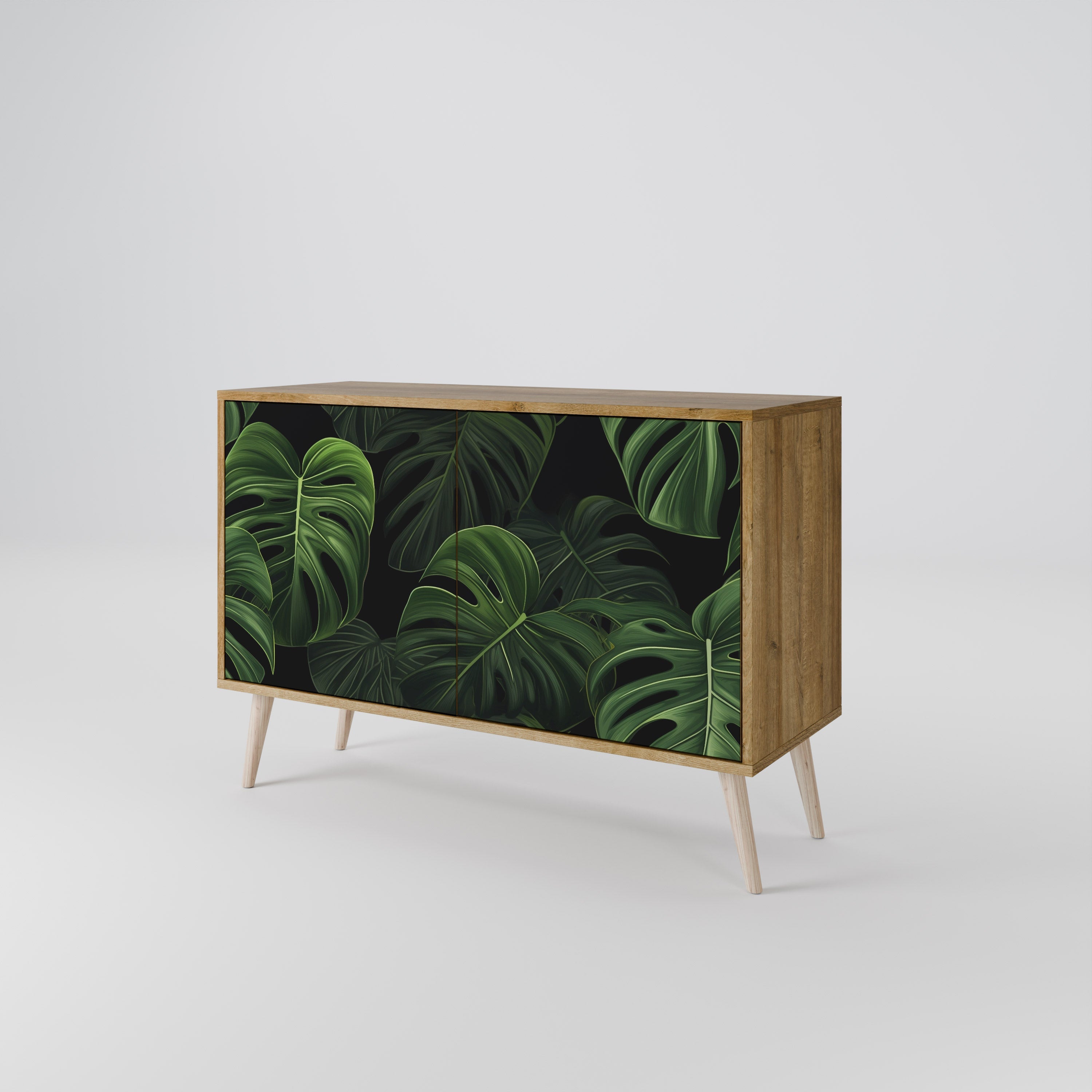 INFINITE MONSTERA Sideboard mit 2 Türen in Eichenoptik