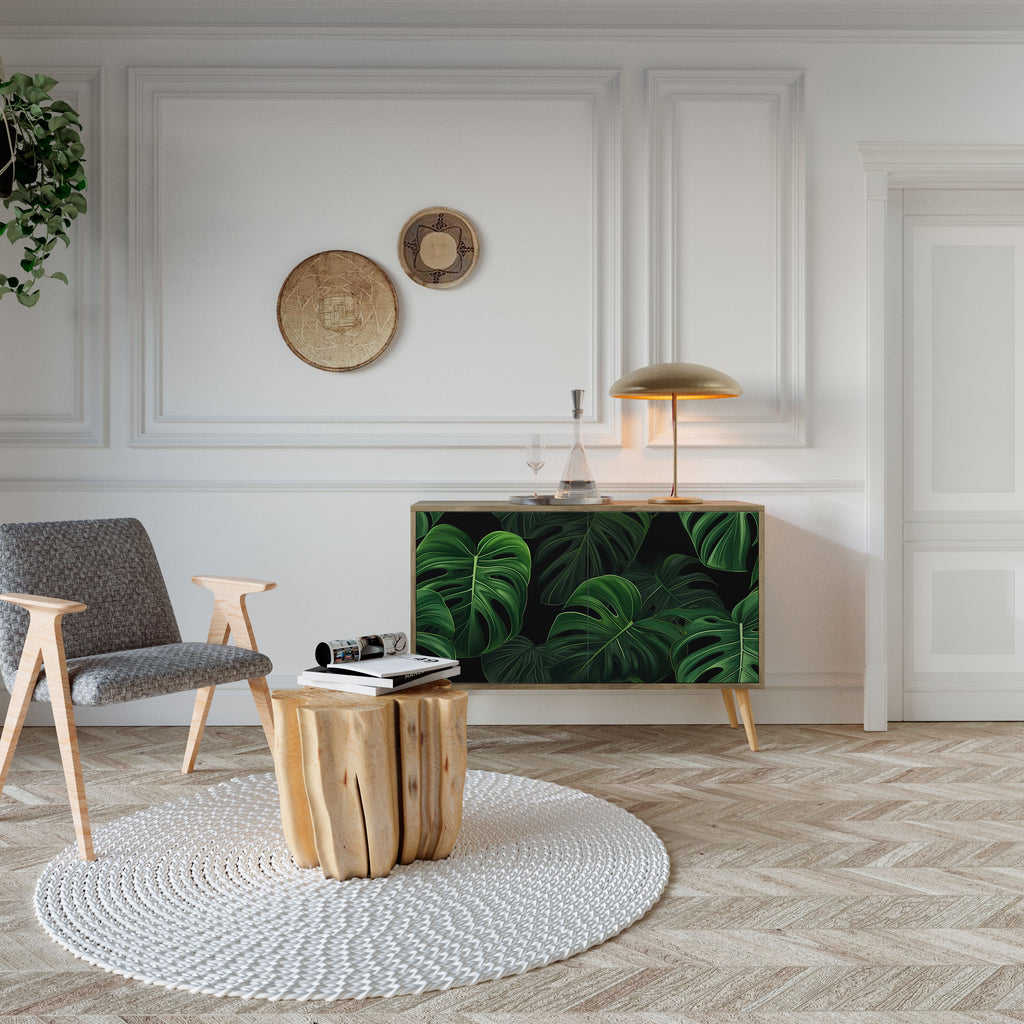 INFINITE MONSTERA Sideboard mit 2 Türen in Eichenoptik