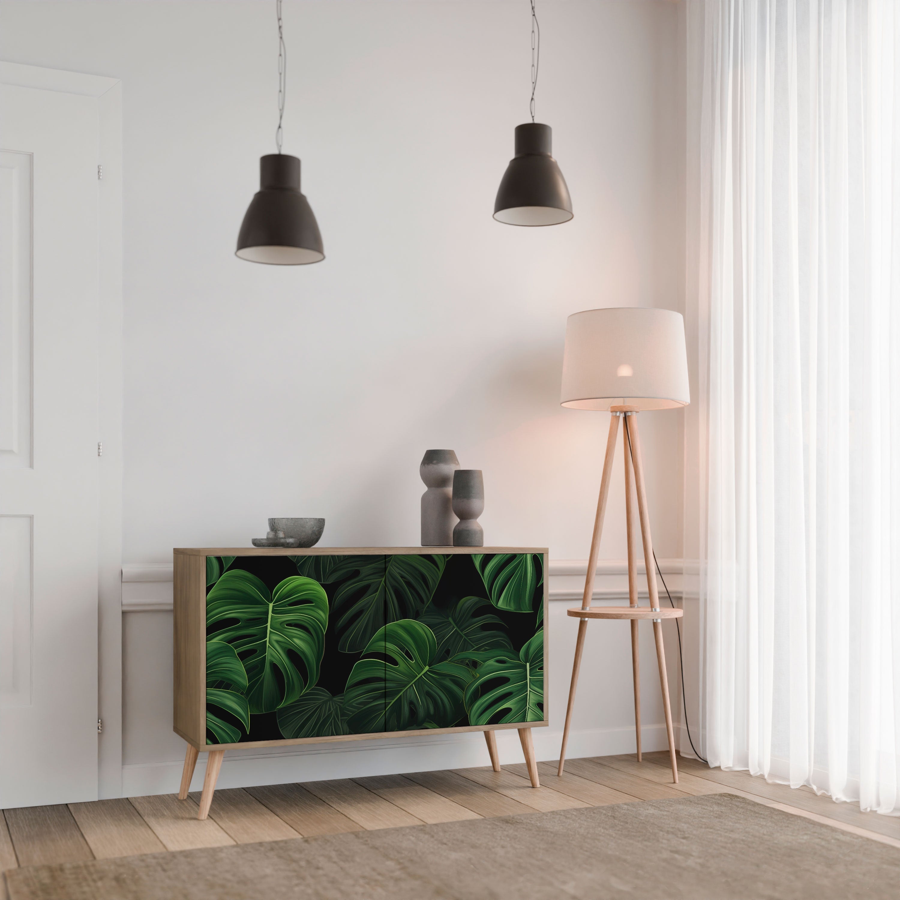 INFINITE MONSTERA Sideboard mit 2 Türen in Eichenoptik