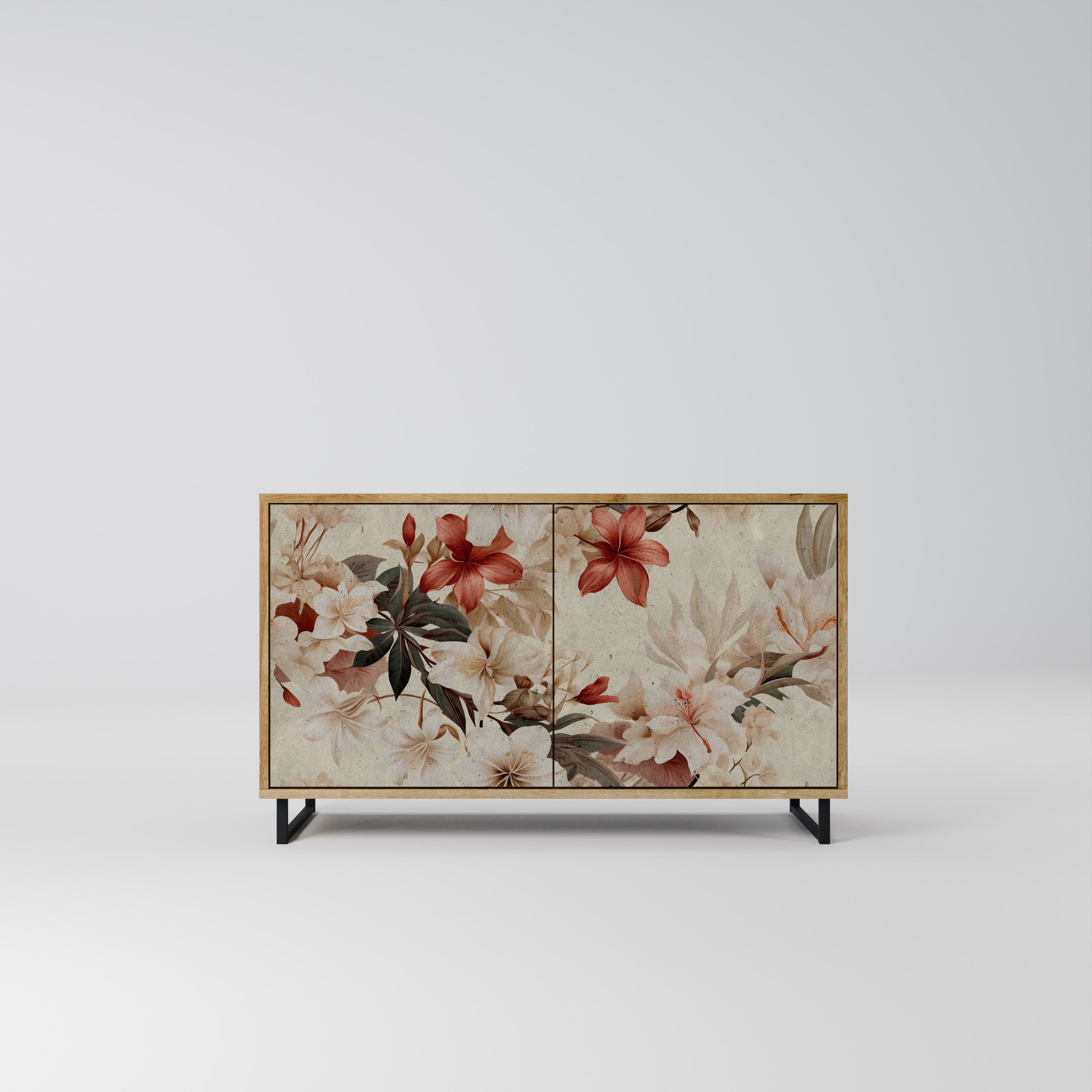 PETAL HARMONY Sideboard mit 2 Türen in Eichenoptik