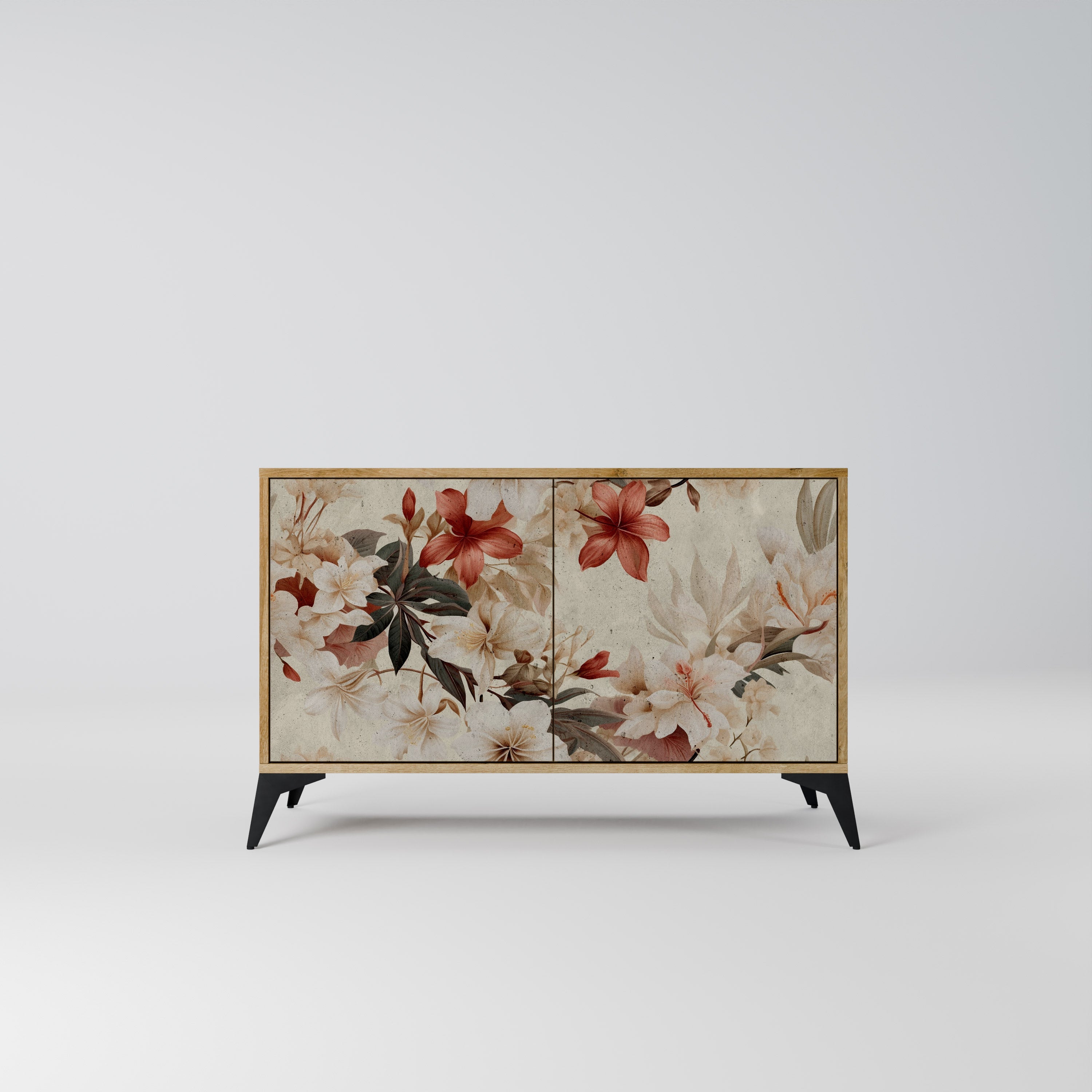 PETAL HARMONY Sideboard mit 2 Türen in Eichenoptik