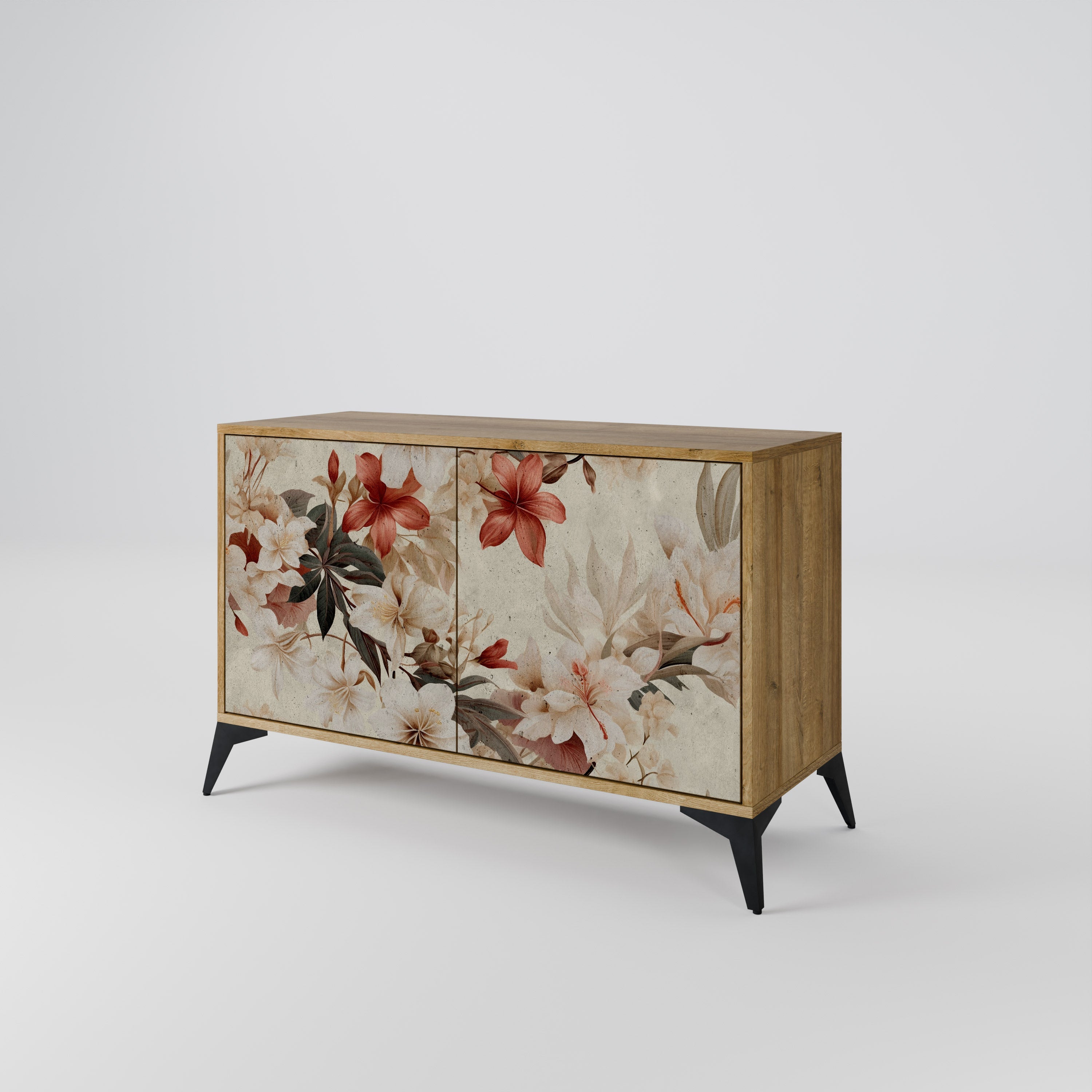PETAL HARMONY Sideboard mit 2 Türen in Eichenoptik