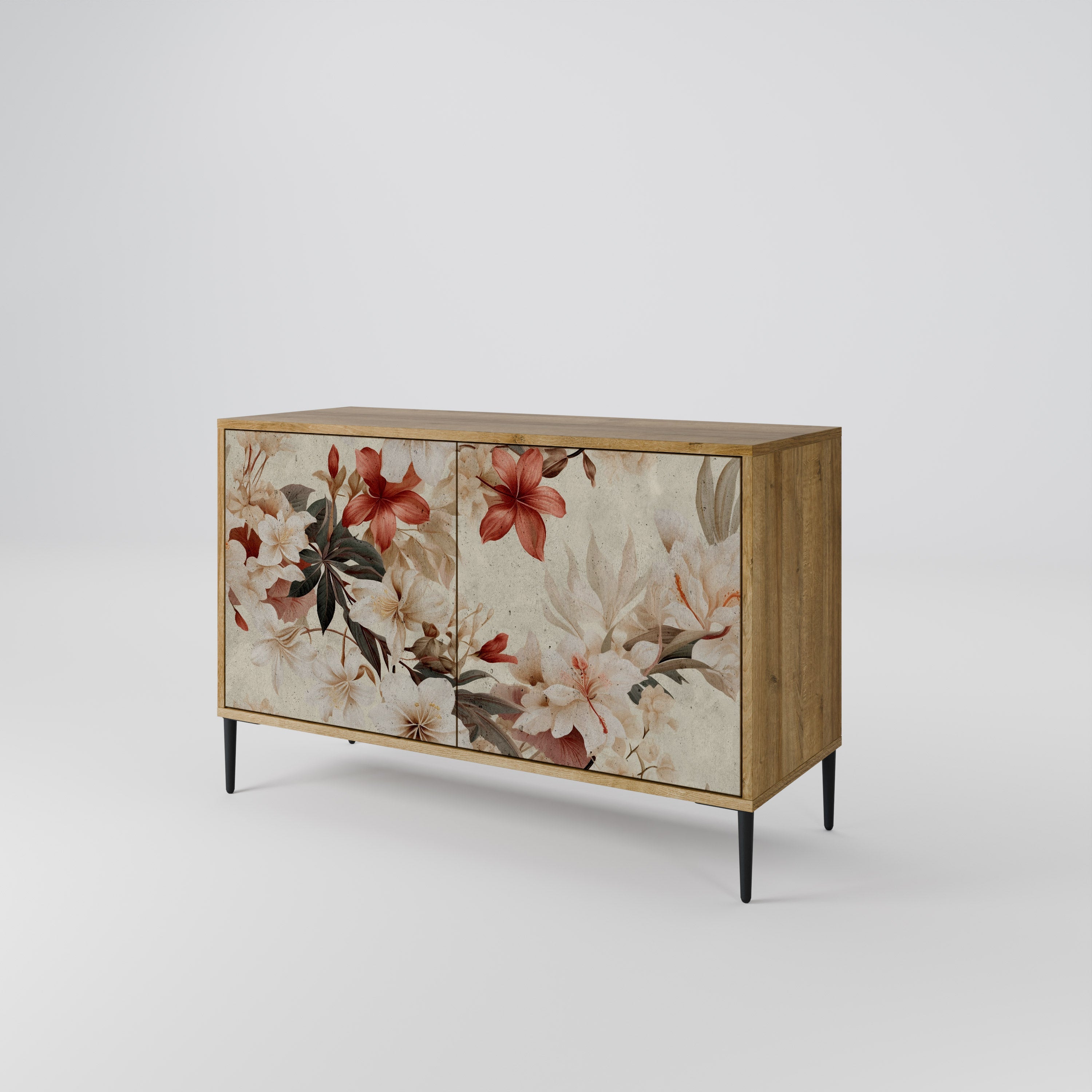 PETAL HARMONY Sideboard mit 2 Türen in Eichenoptik