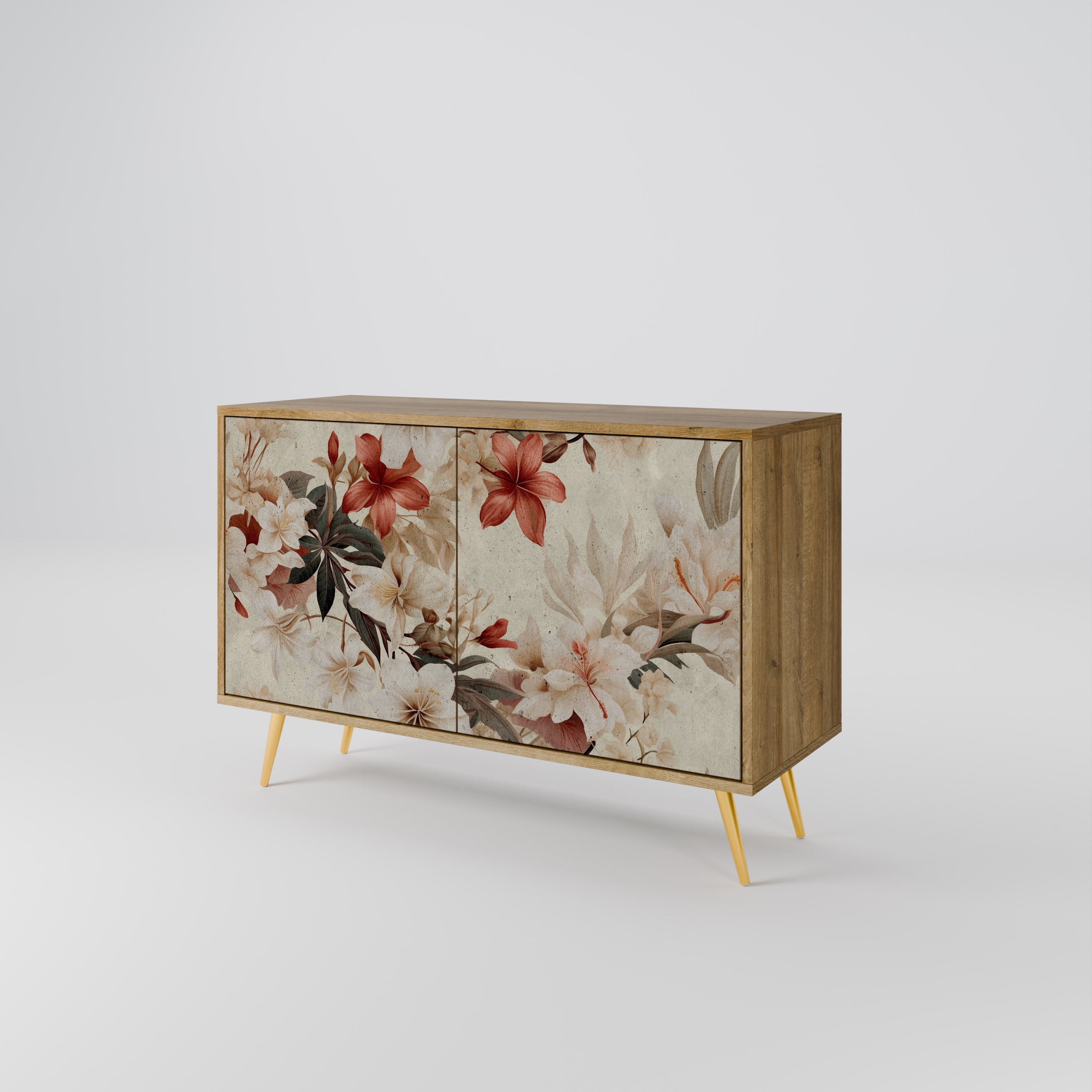 PETAL HARMONY Sideboard mit 2 Türen in Eichenoptik