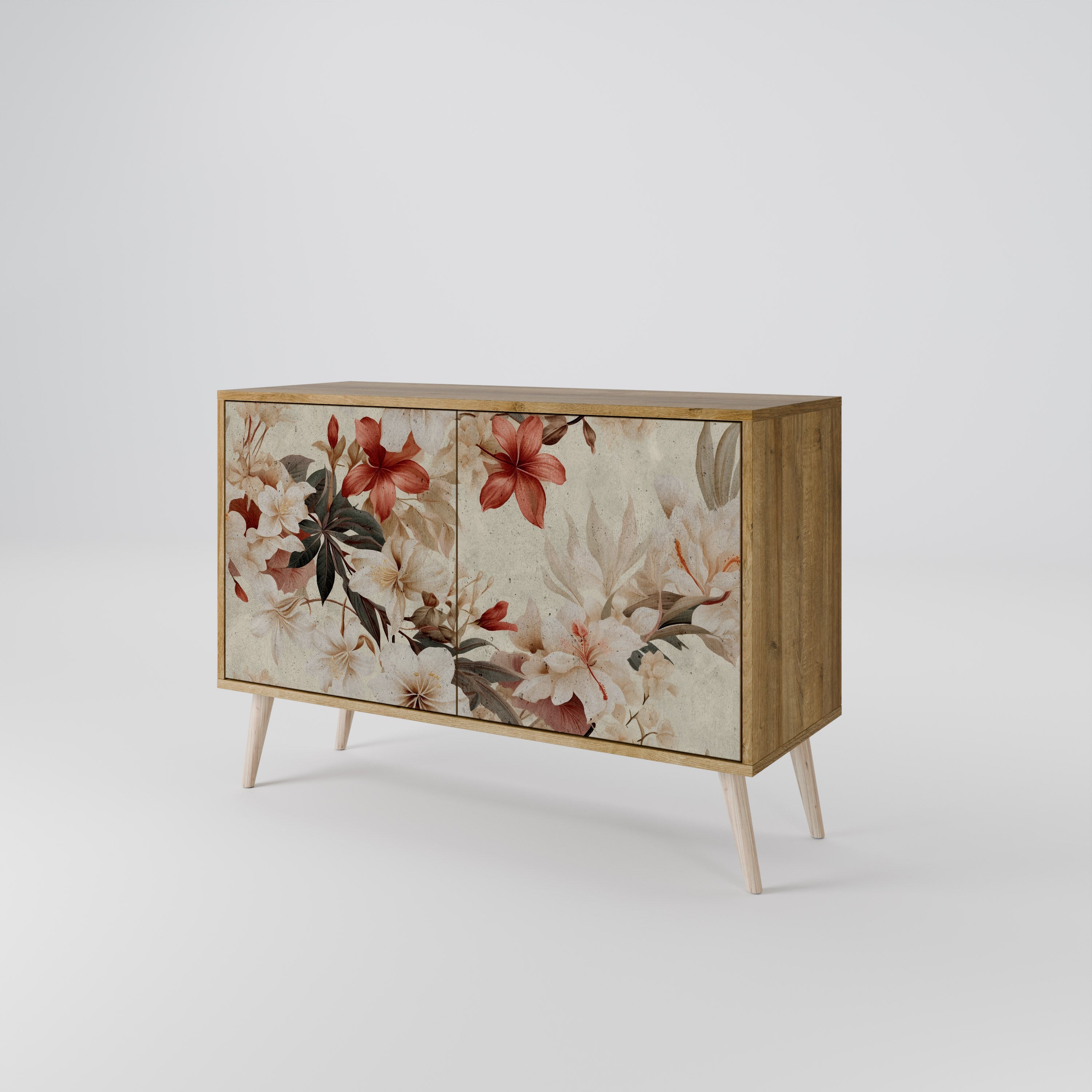 PETAL HARMONY Sideboard mit 2 Türen in Eichenoptik