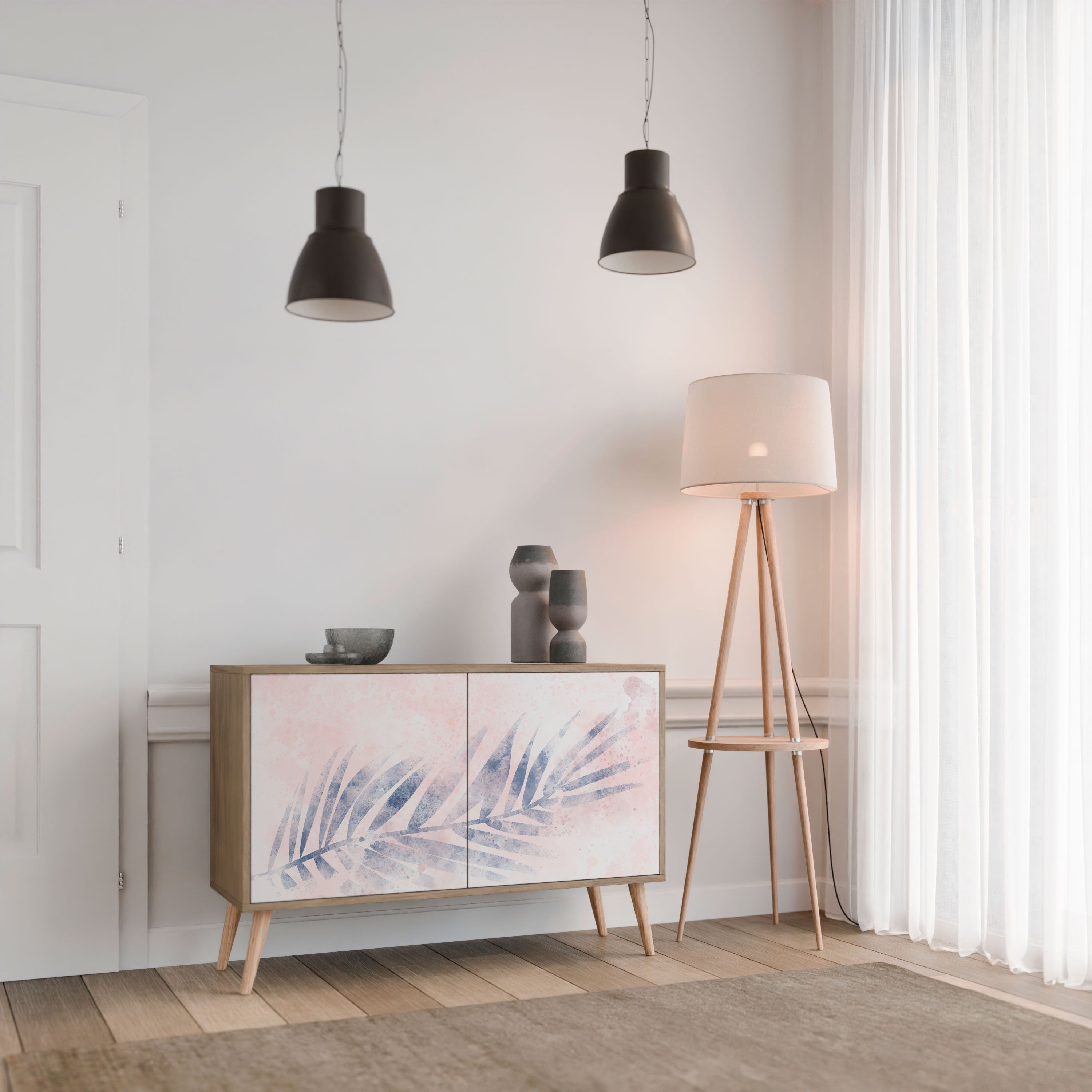 TIMELESS FLOAT Sideboard mit 2 Türen in Eichenoptik