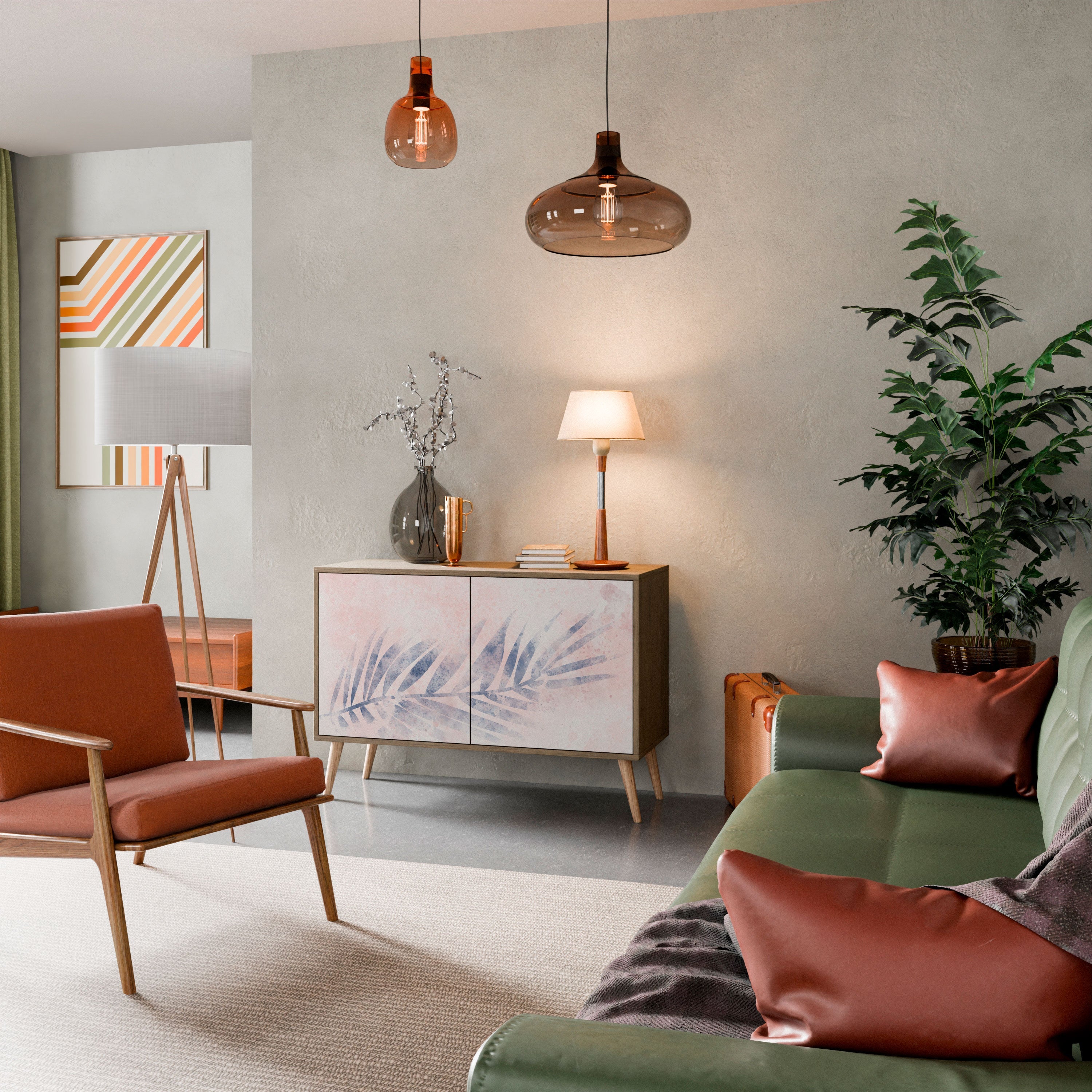 TIMELESS FLOAT Sideboard mit 2 Türen in Eichenoptik