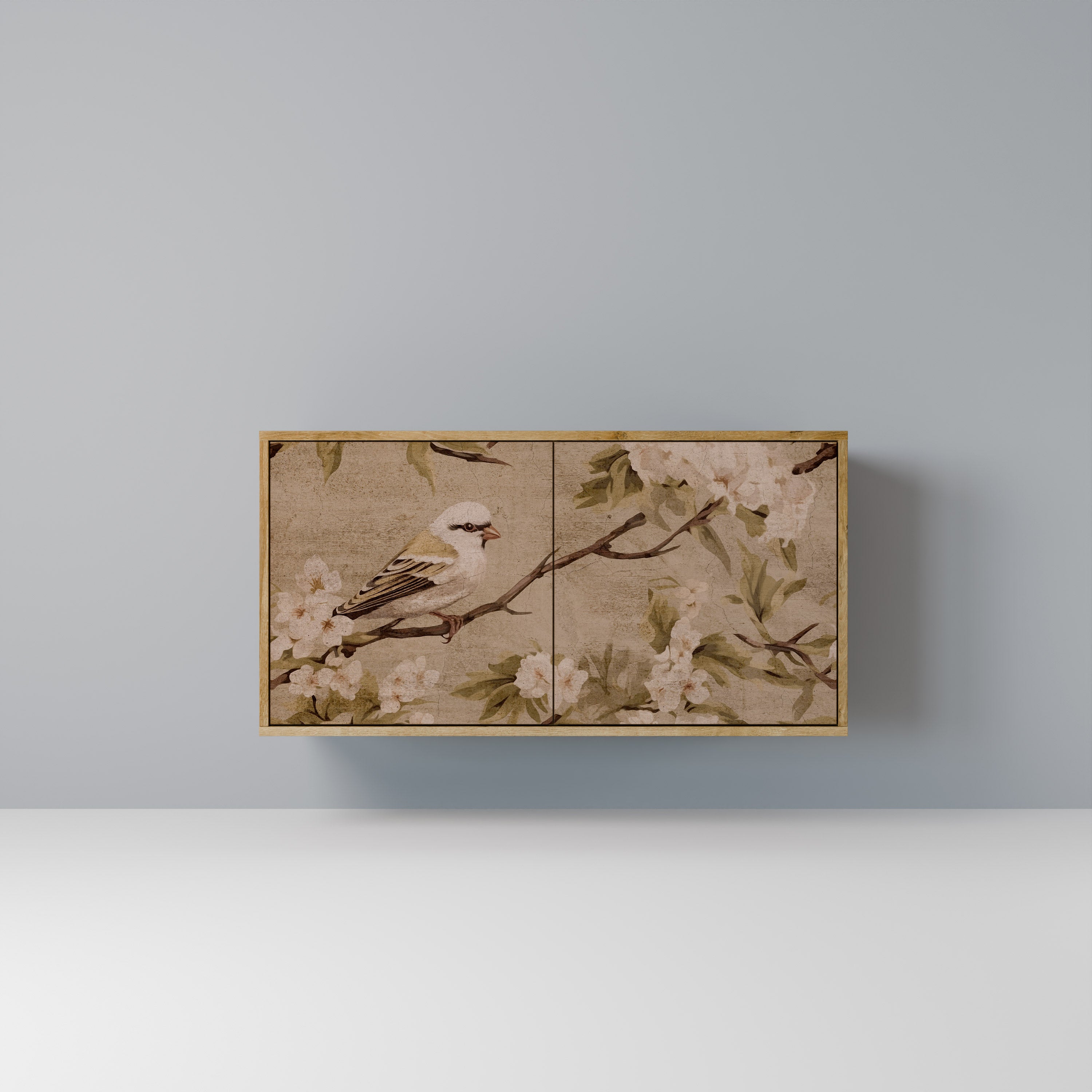 PETAL DISTINGUISH Sideboard mit 2 Türen in Eichenoptik