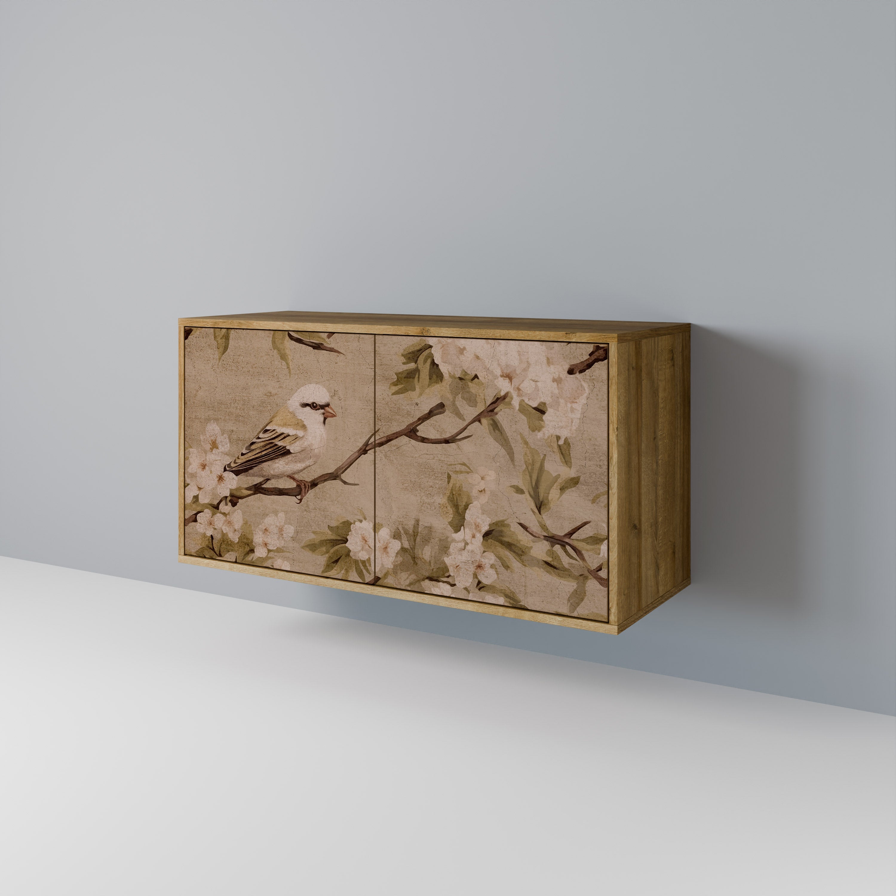 PETAL DISTINGUISH Sideboard mit 2 Türen in Eichenoptik