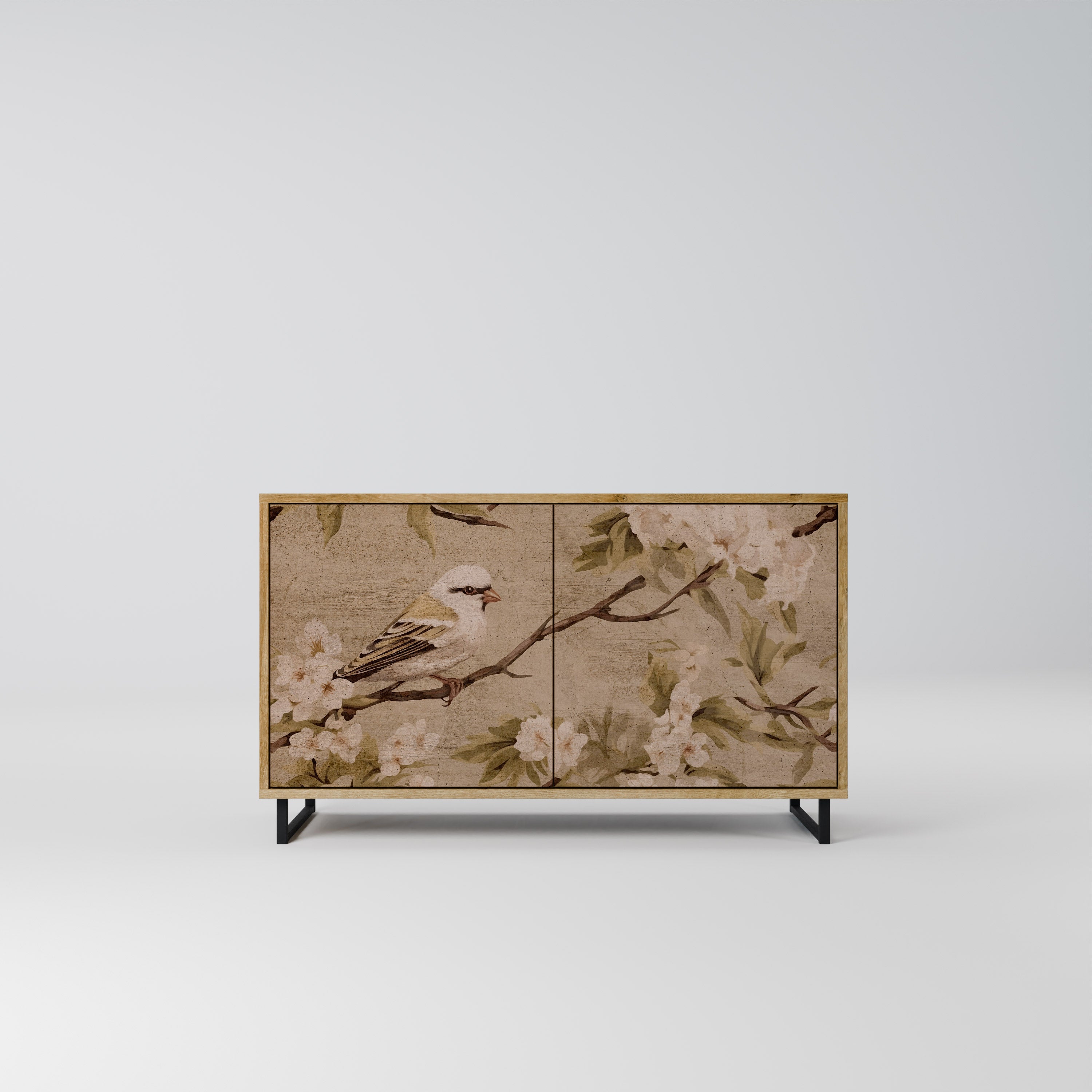 PETAL DISTINGUISH Sideboard mit 2 Türen in Eichenoptik