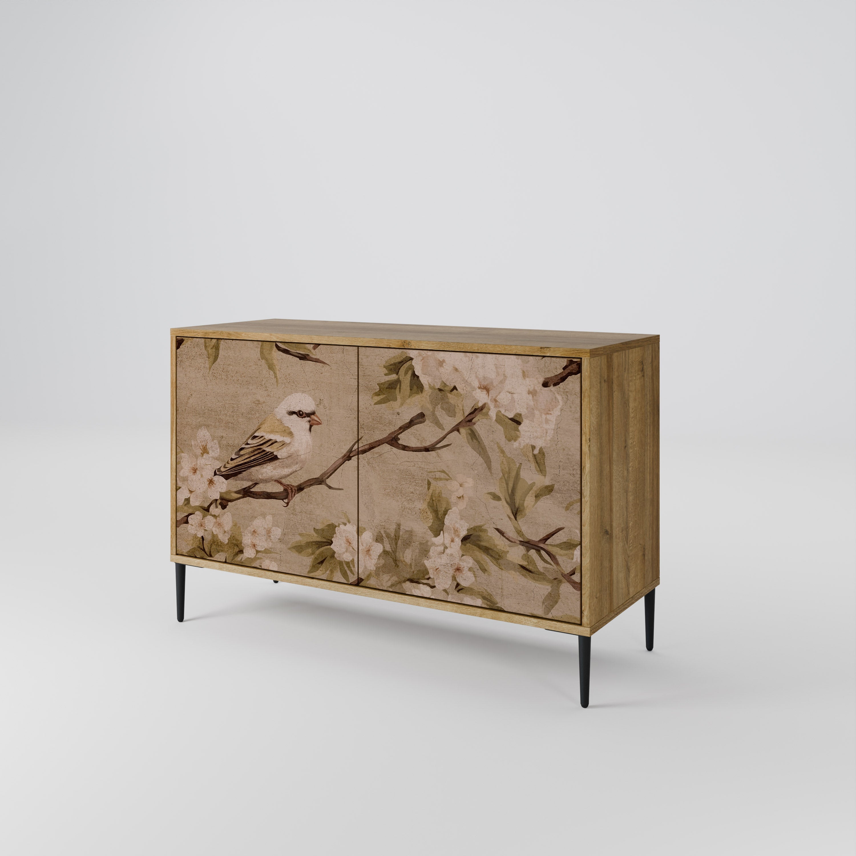 PETAL DISTINGUISH Sideboard mit 2 Türen in Eichenoptik