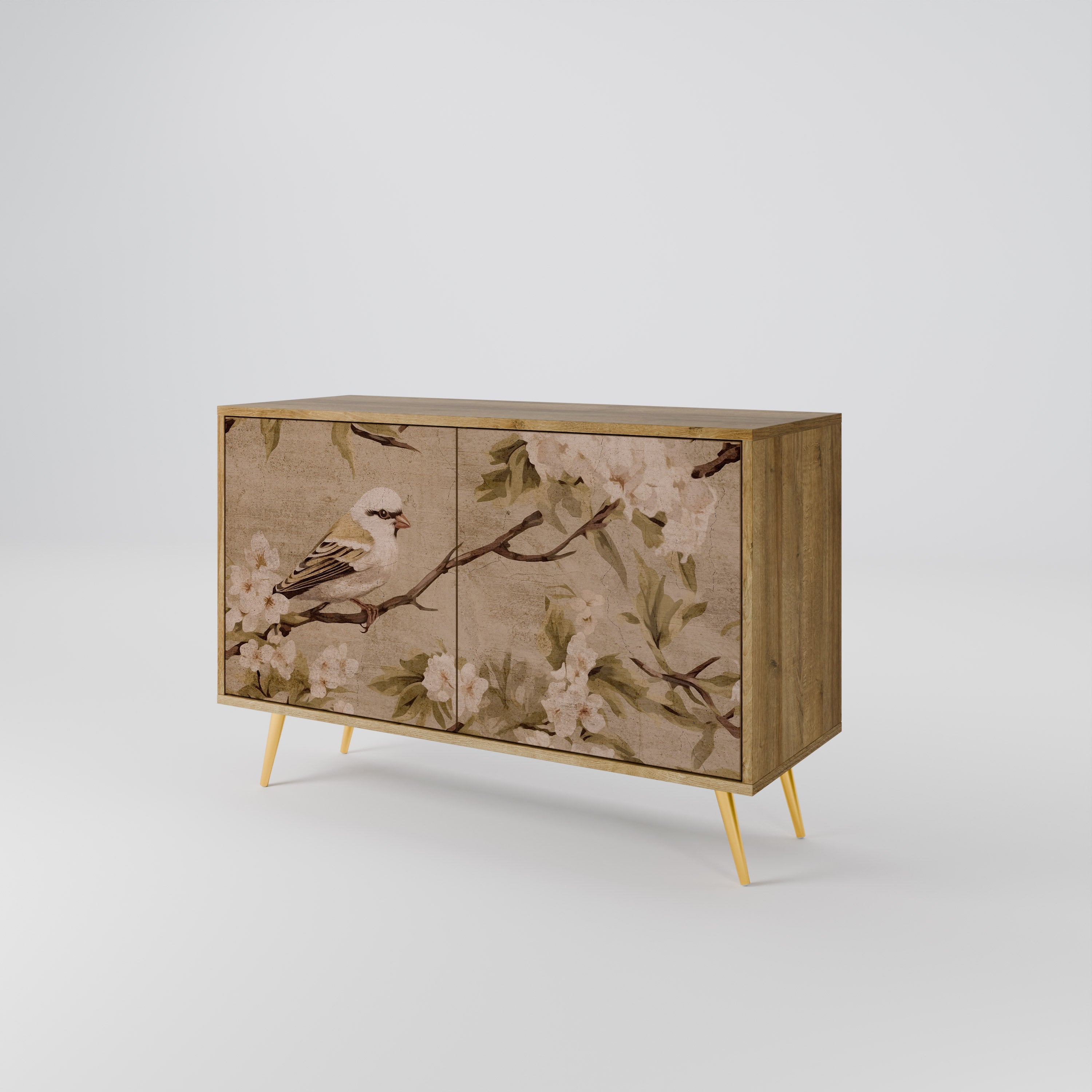 PETAL DISTINGUISH Sideboard mit 2 Türen in Eichenoptik