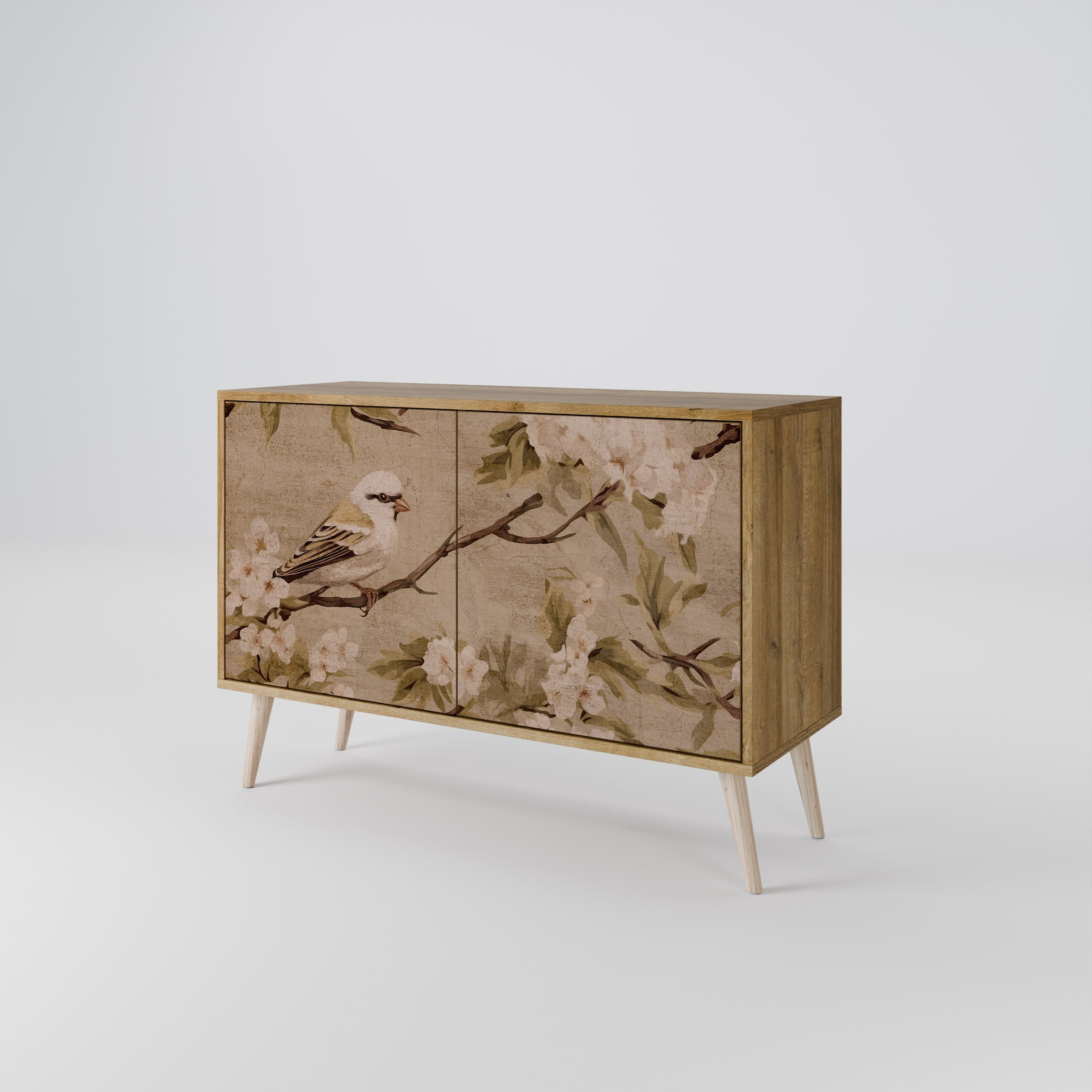 PETAL DISTINGUISH Sideboard mit 2 Türen in Eichenoptik