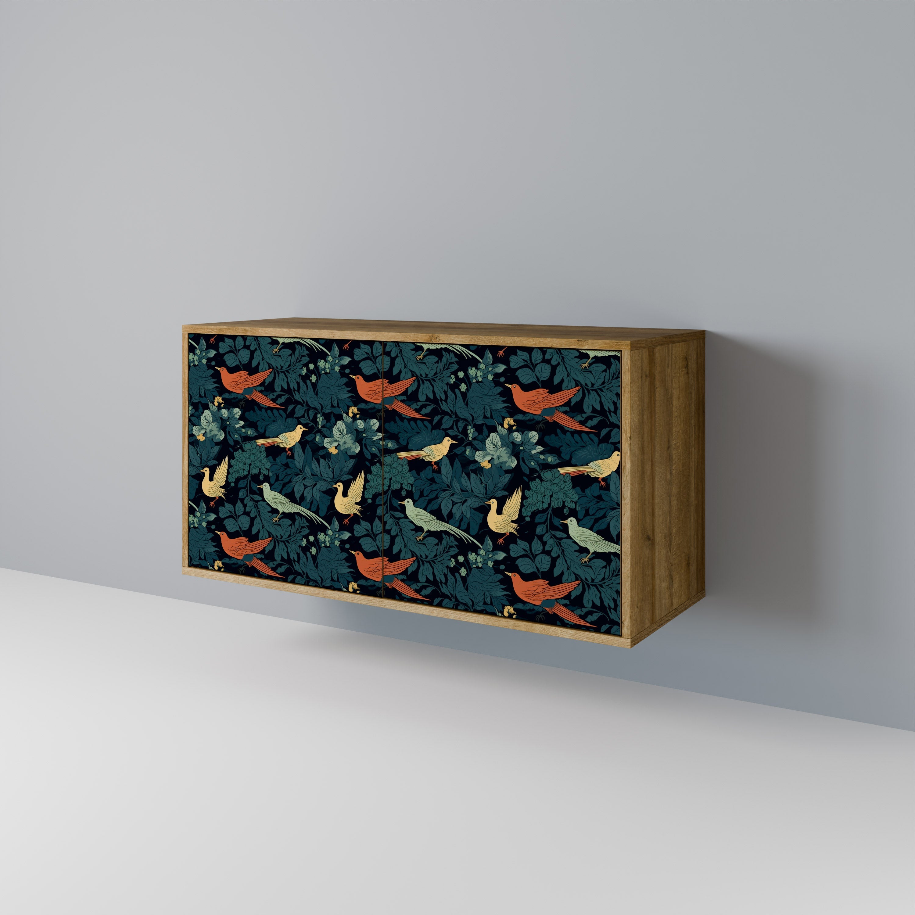 FOWL ORNAMENT Sideboard mit 2 Türen in Eichenoptik
