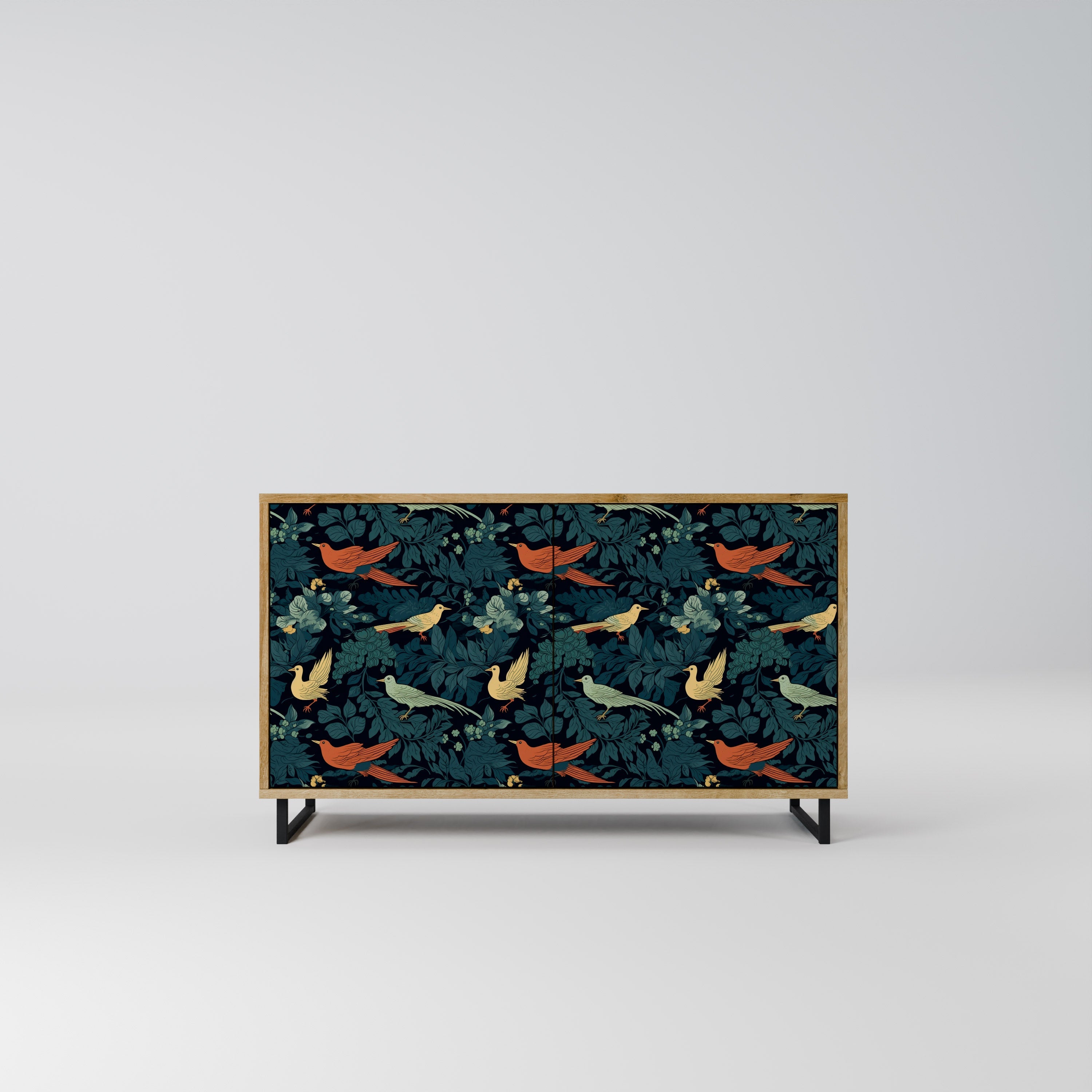 FOWL ORNAMENT Sideboard mit 2 Türen in Eichenoptik