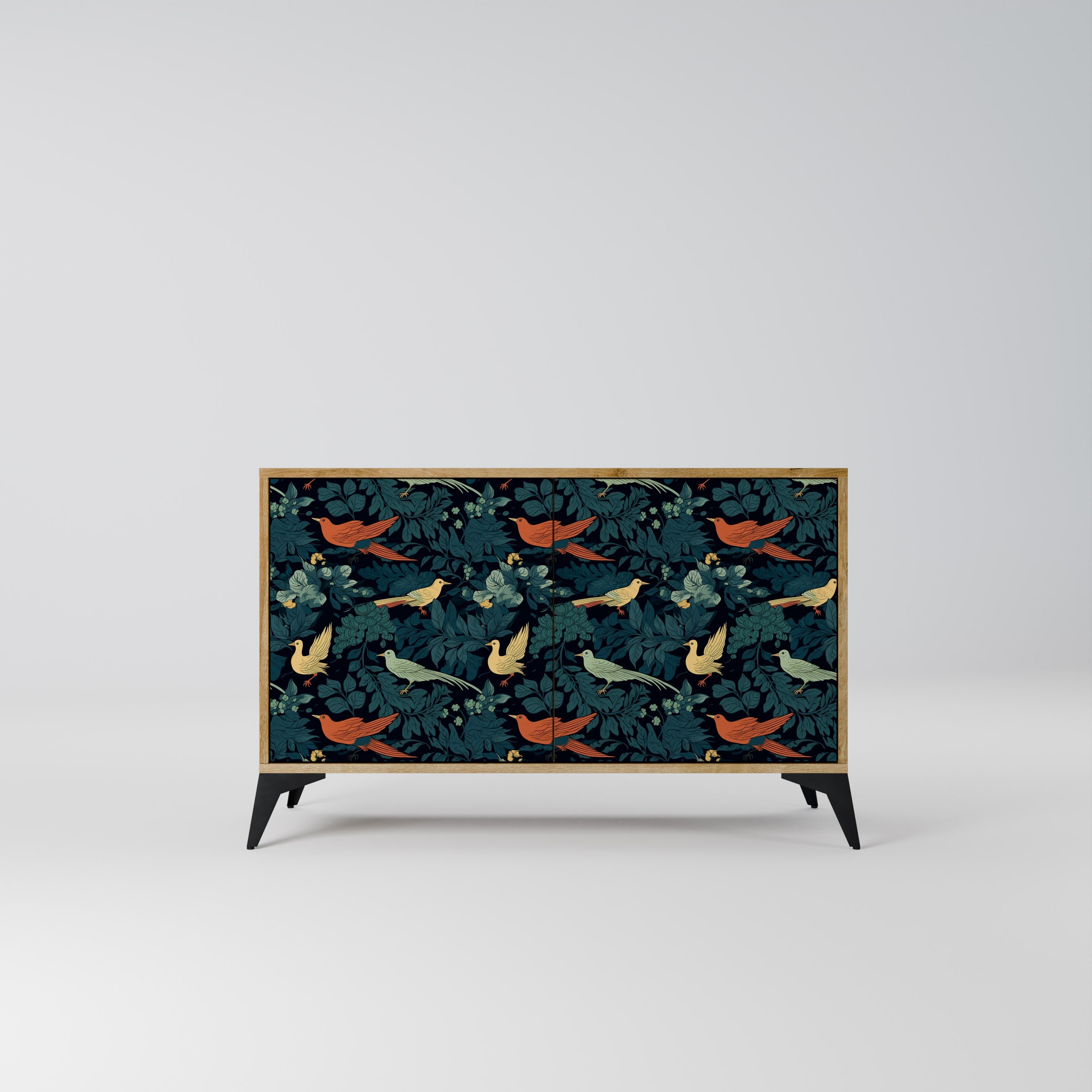 FOWL ORNAMENT Sideboard mit 2 Türen in Eichenoptik