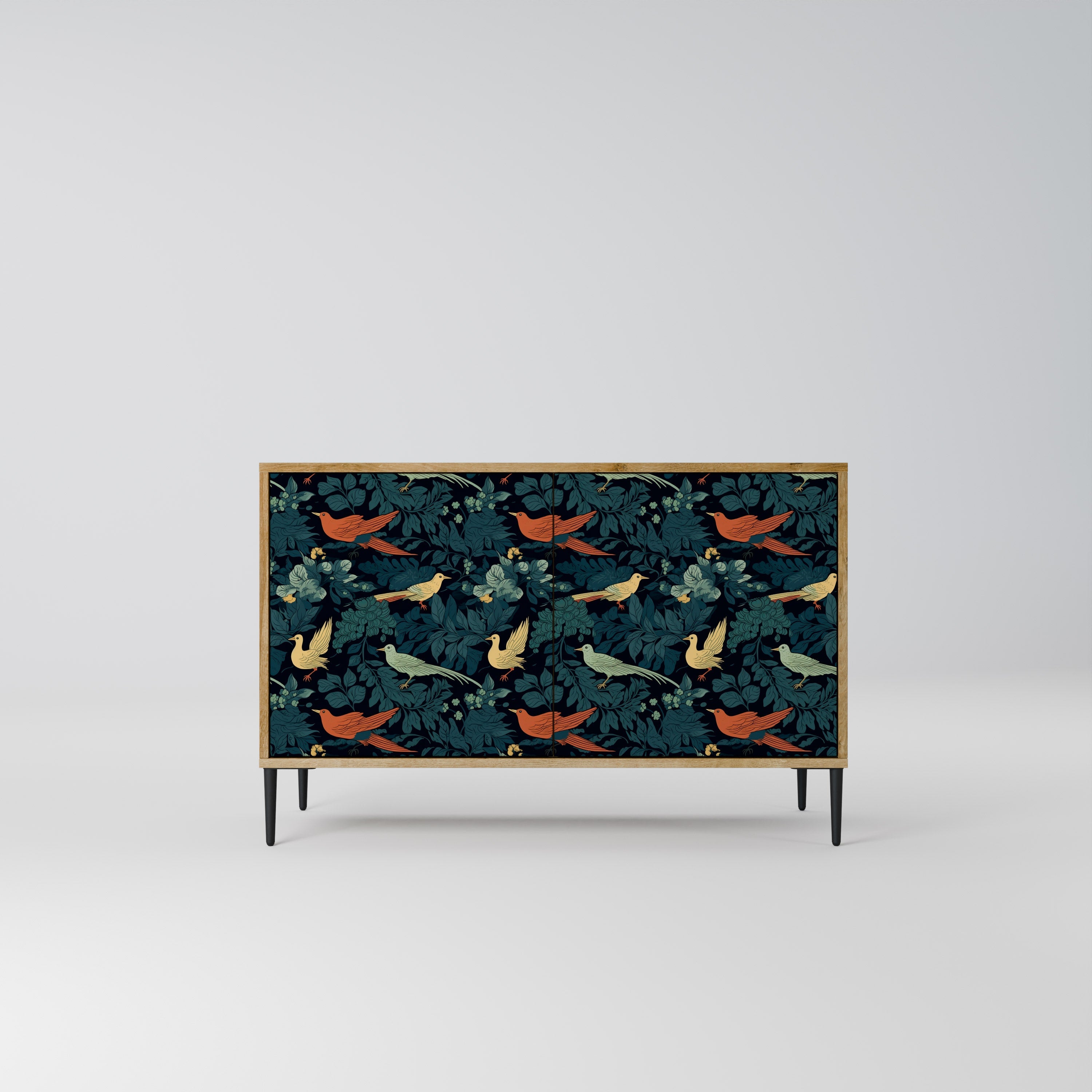 FOWL ORNAMENT Sideboard mit 2 Türen in Eichenoptik