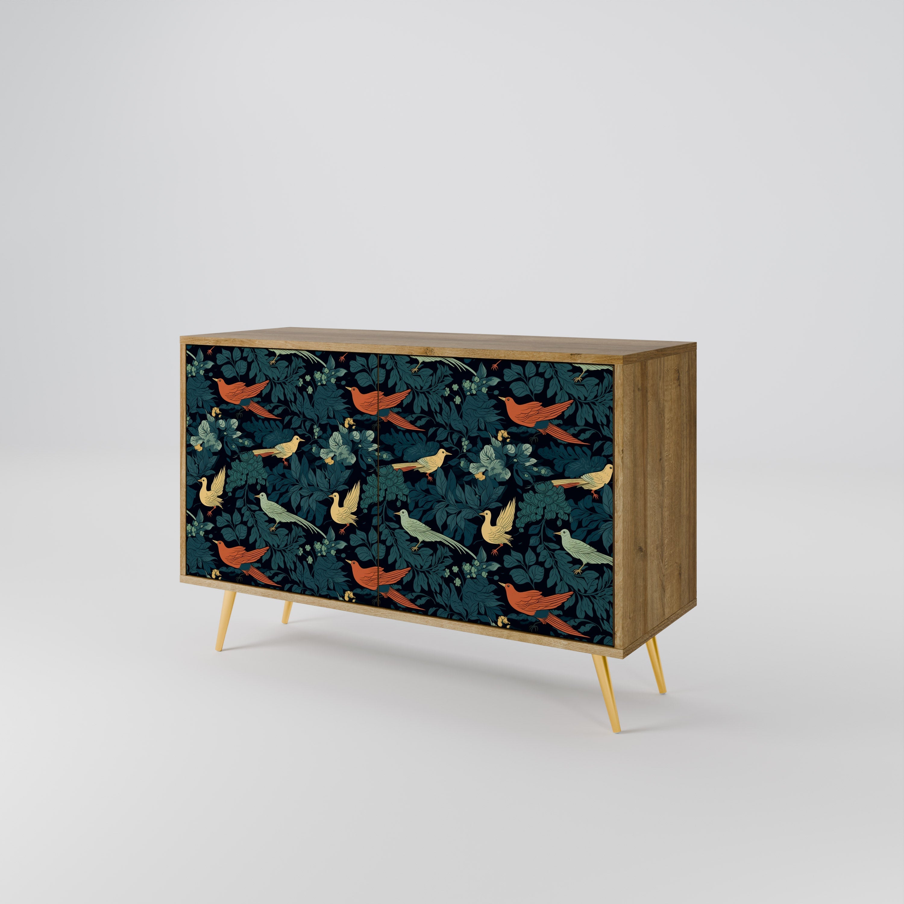 FOWL ORNAMENT Sideboard mit 2 Türen in Eichenoptik