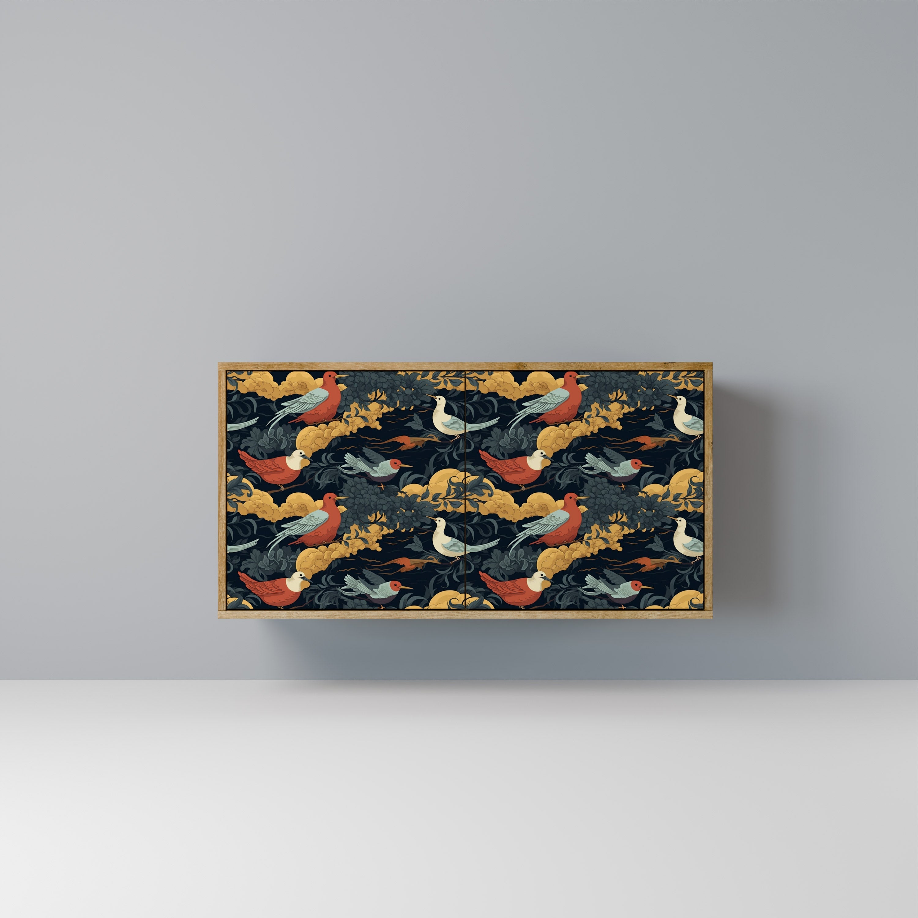FOWLY DAZE Sideboard mit 2 Türen in Eichenoptik