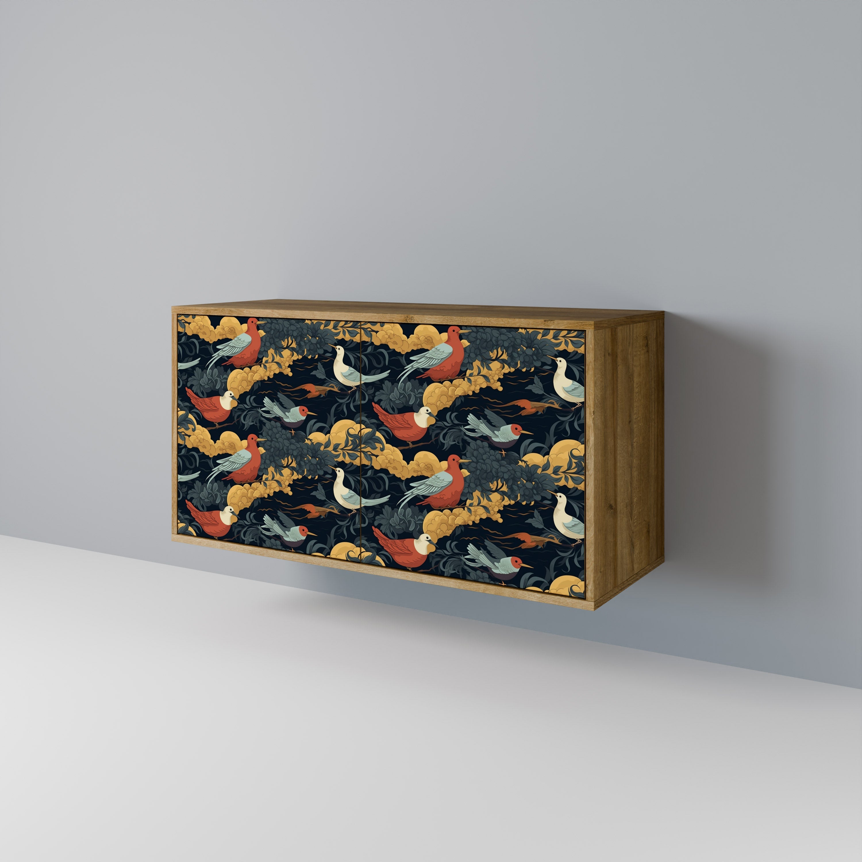 FOWLY DAZE Sideboard mit 2 Türen in Eichenoptik