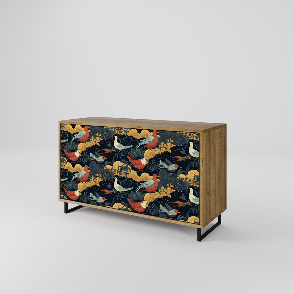 FOWLY DAZE Sideboard mit 2 Türen in Eichenoptik