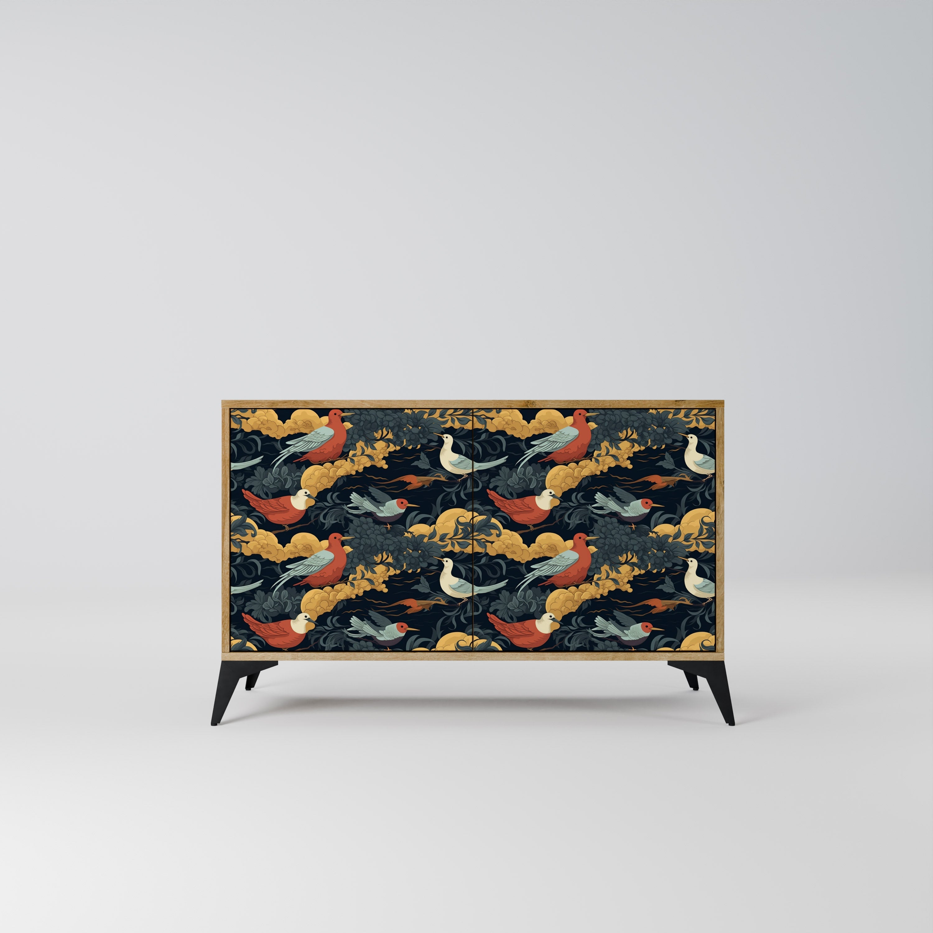 FOWLY DAZE Sideboard mit 2 Türen in Eichenoptik