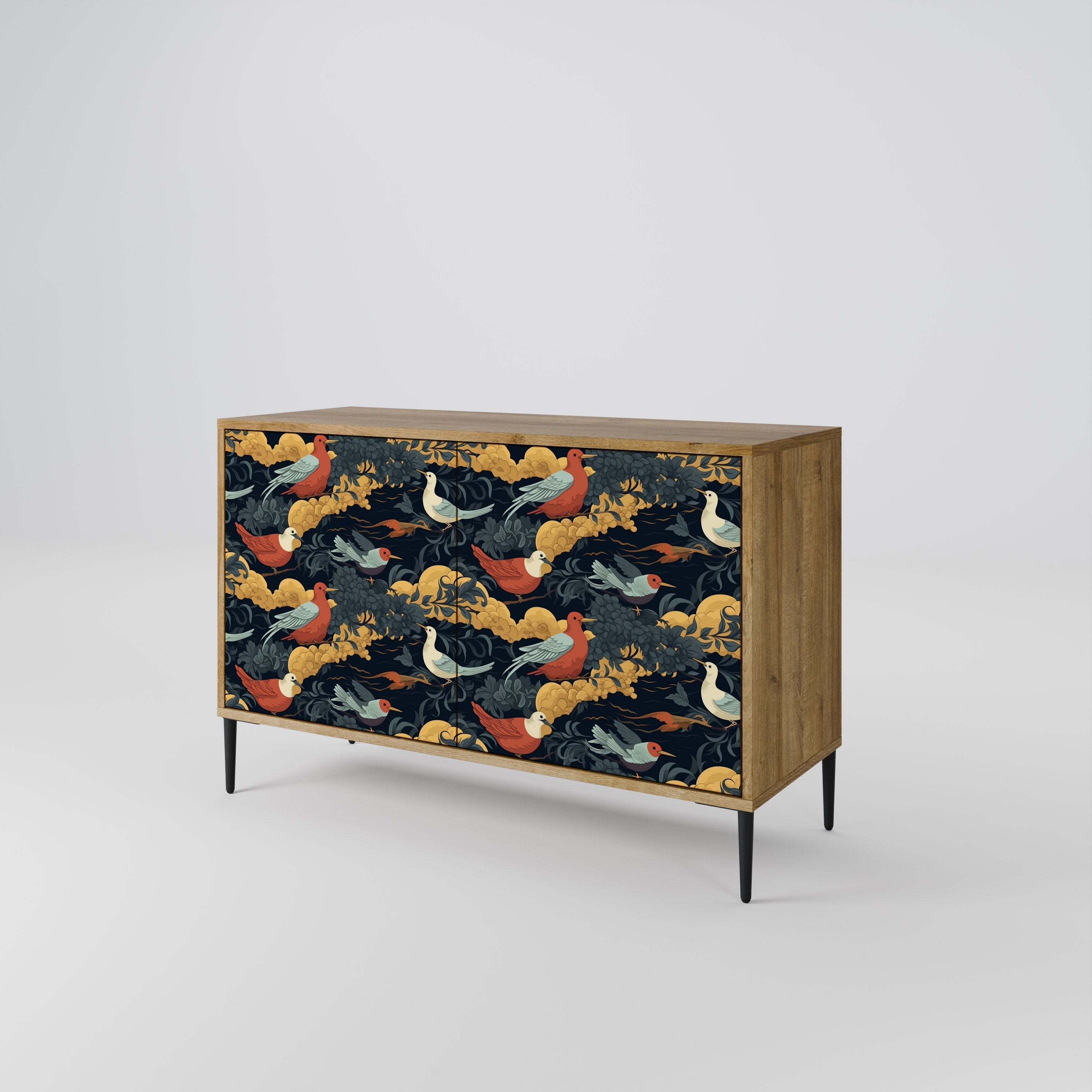 FOWLY DAZE Sideboard mit 2 Türen in Eichenoptik