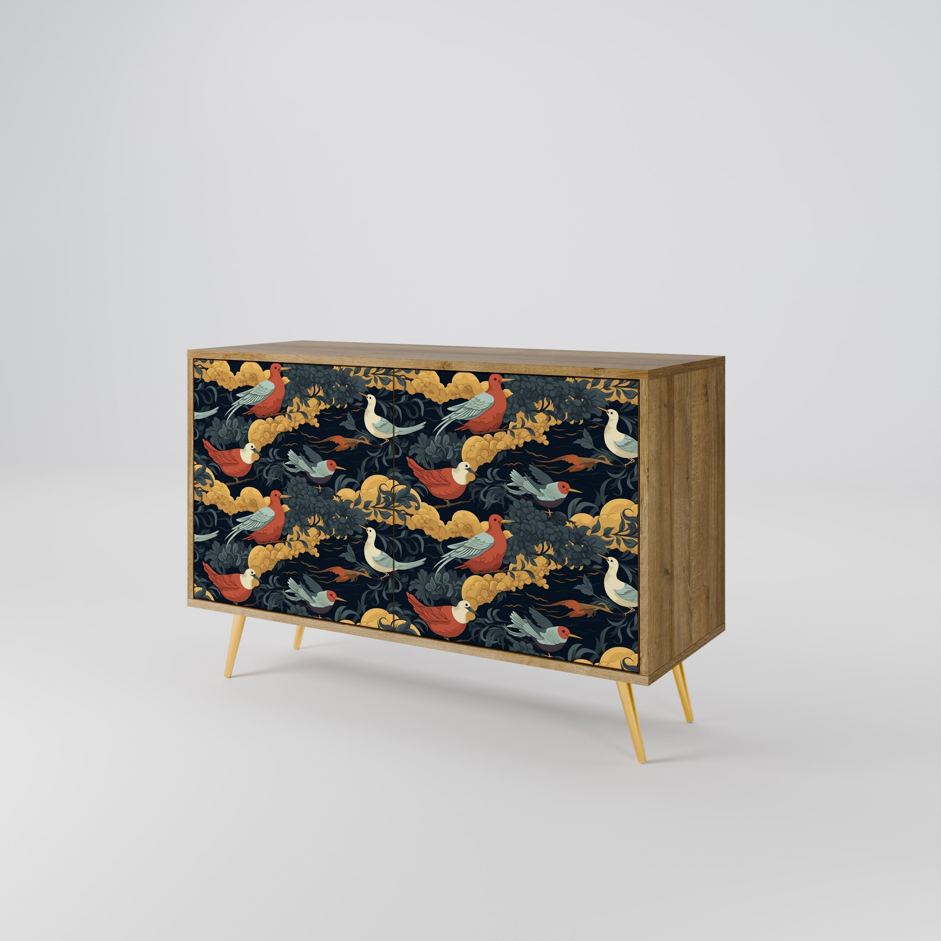 FOWLY DAZE Sideboard mit 2 Türen in Eichenoptik