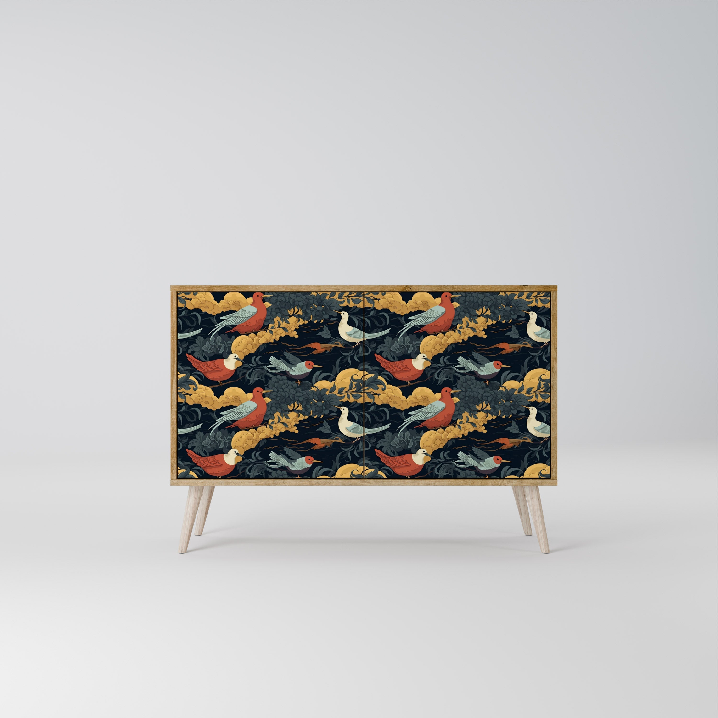 FOWLY DAZE Sideboard mit 2 Türen in Eichenoptik