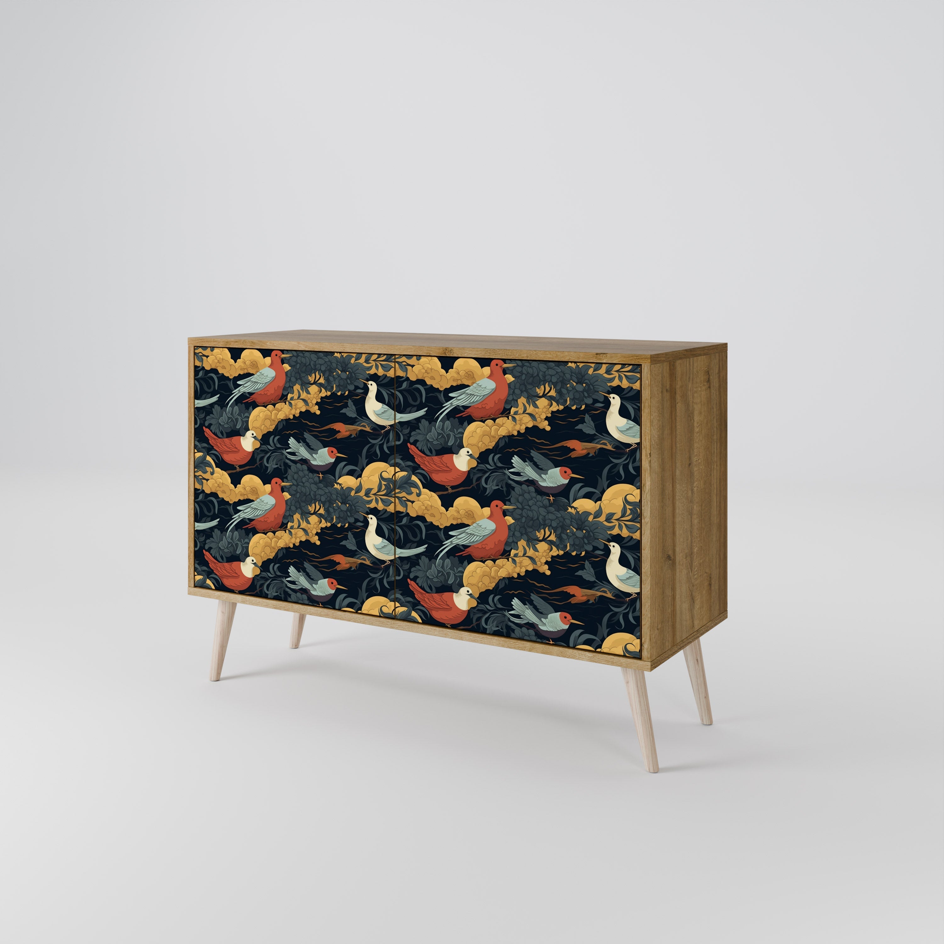 FOWLY DAZE Sideboard mit 2 Türen in Eichenoptik
